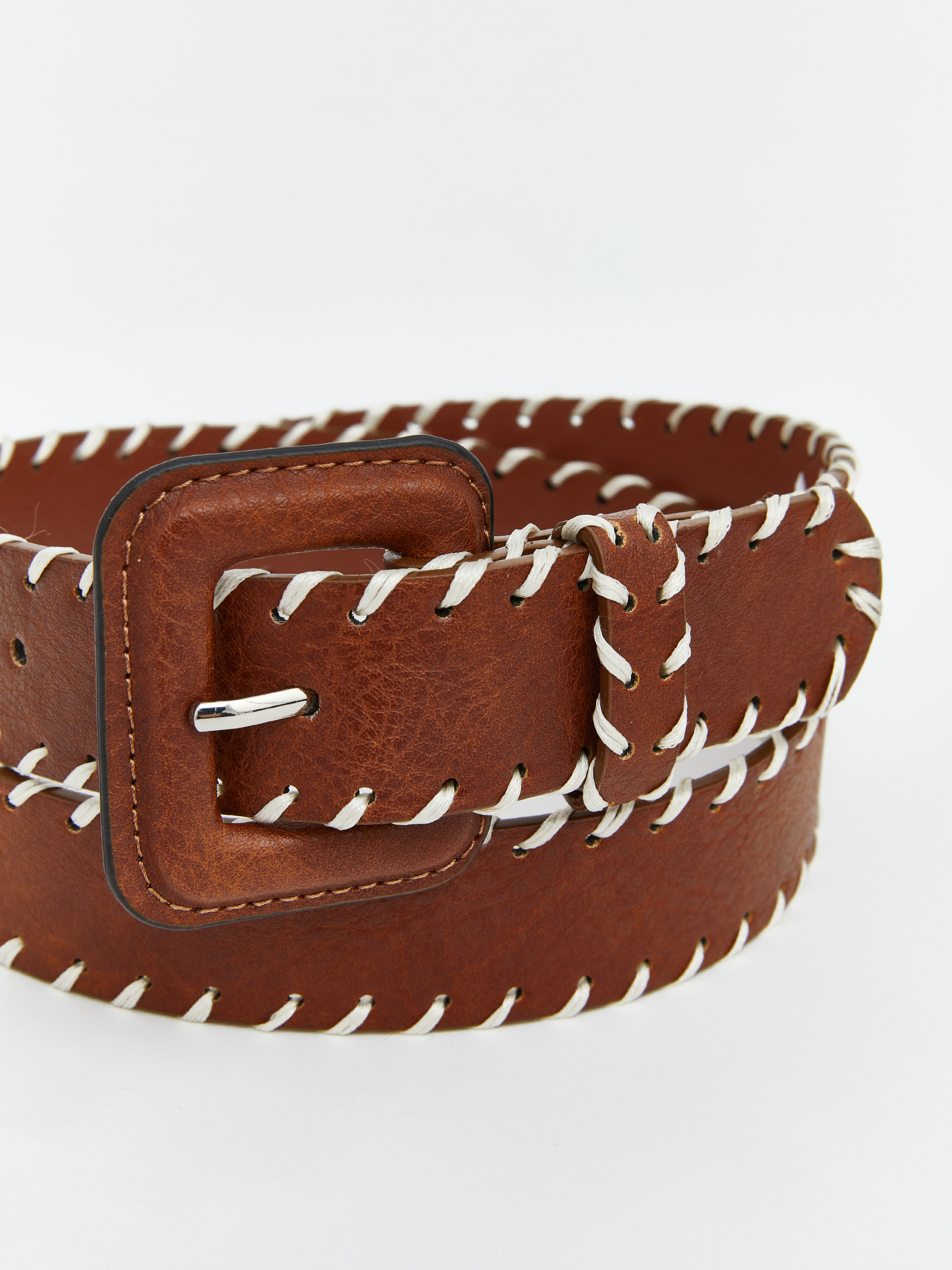 LCW ACCESSORIES Dikiş Detaylı Kare Tokalı Kadın Kemer görsel 2