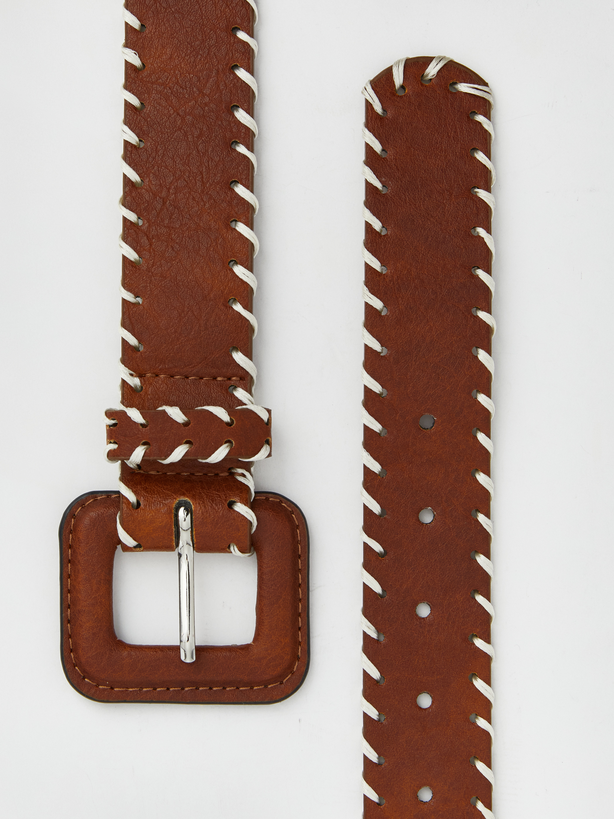 LCW ACCESSORIES Dikiş Detaylı Kare Tokalı Kadın Kemer görsel 3