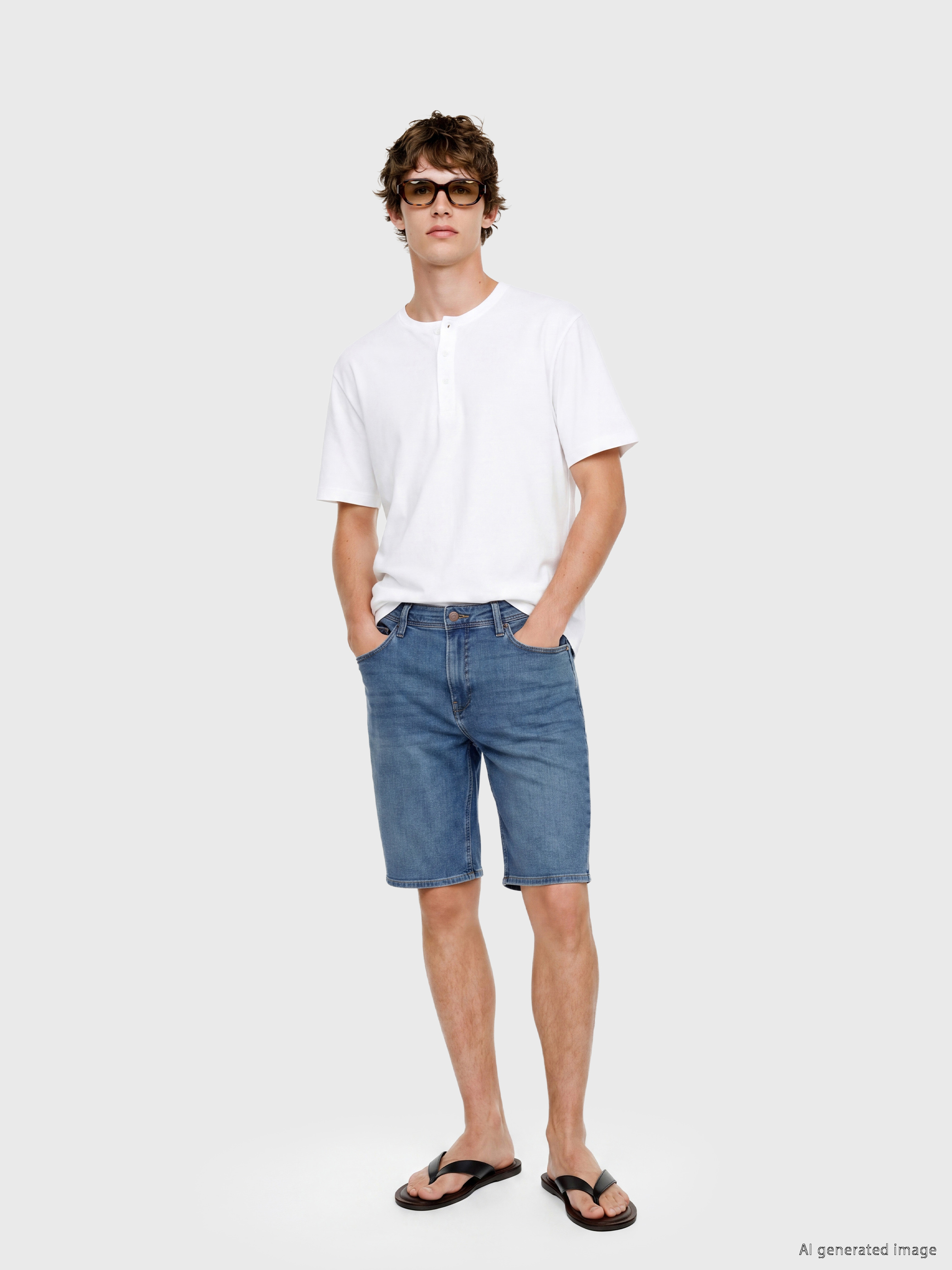 LCW Jeans Süper Skinny Fit Erkek Jean Şort görsel 2