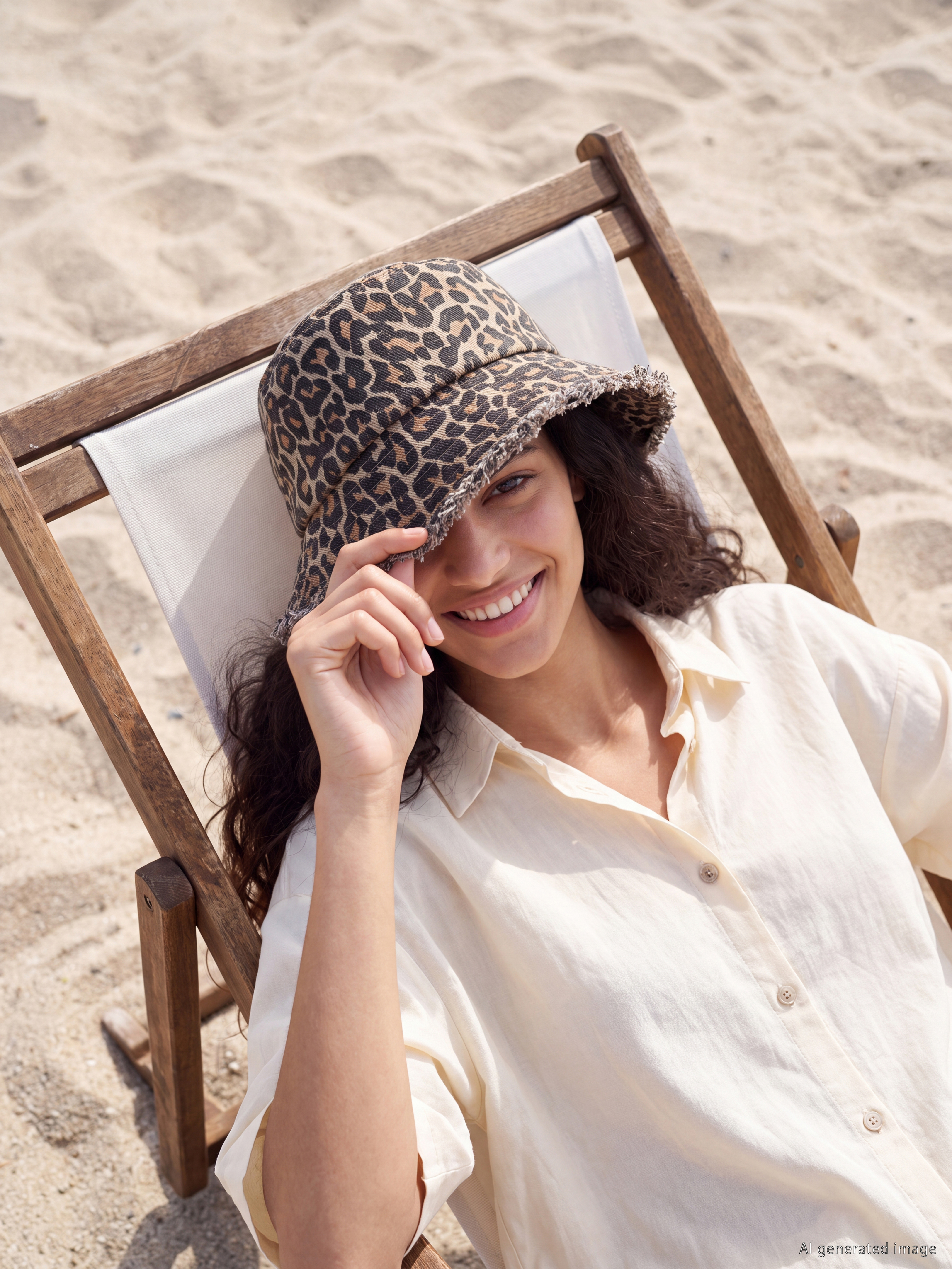 LCW ACCESSORIES Leopar Desenli Kadın Bucket Şapka