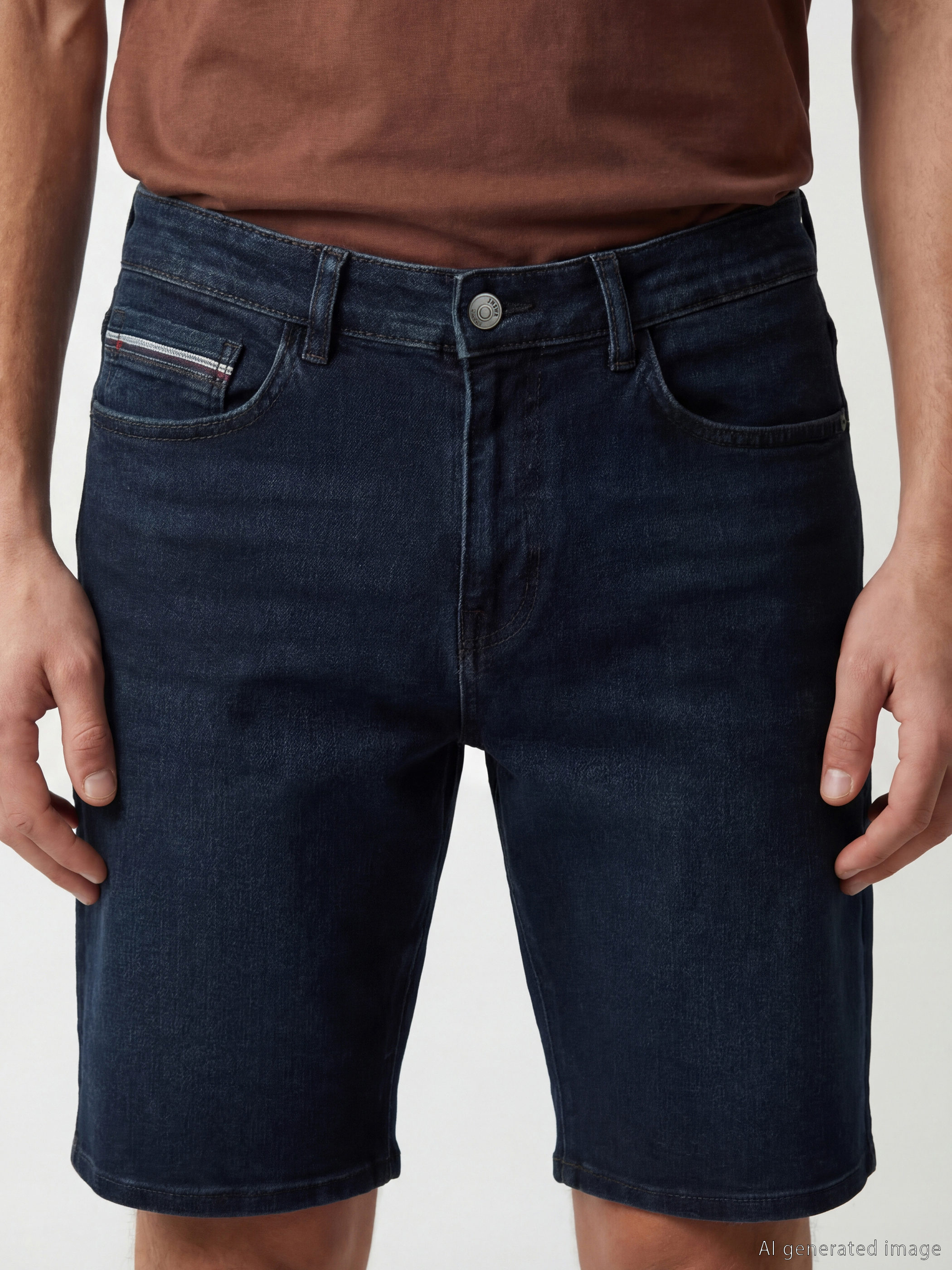 LCW Jeans Slim Fit Erkek Jean Şort görsel 3