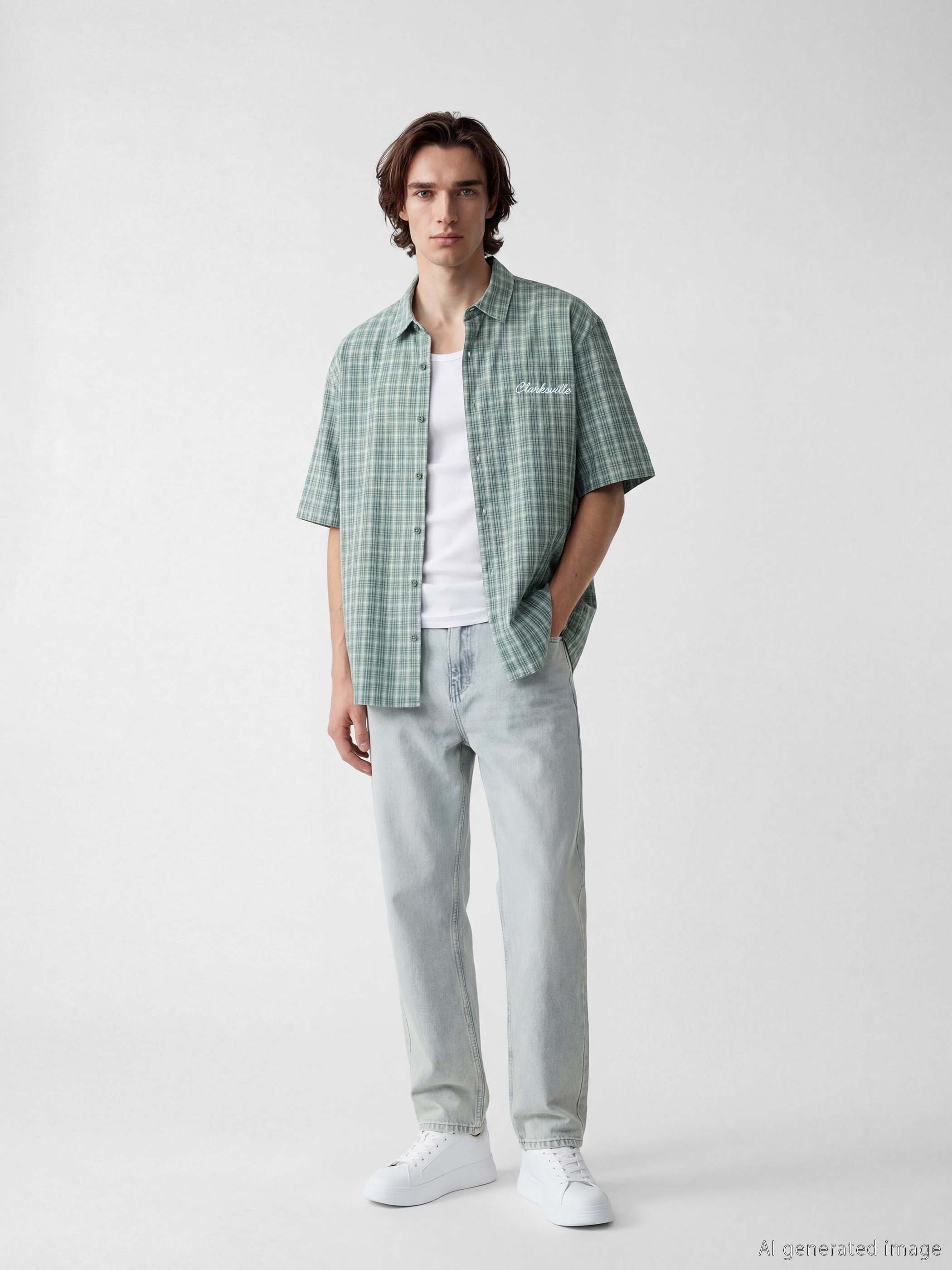 XSIDE Loose Fit Nakışlı Erkek Gömlek görsel 2
