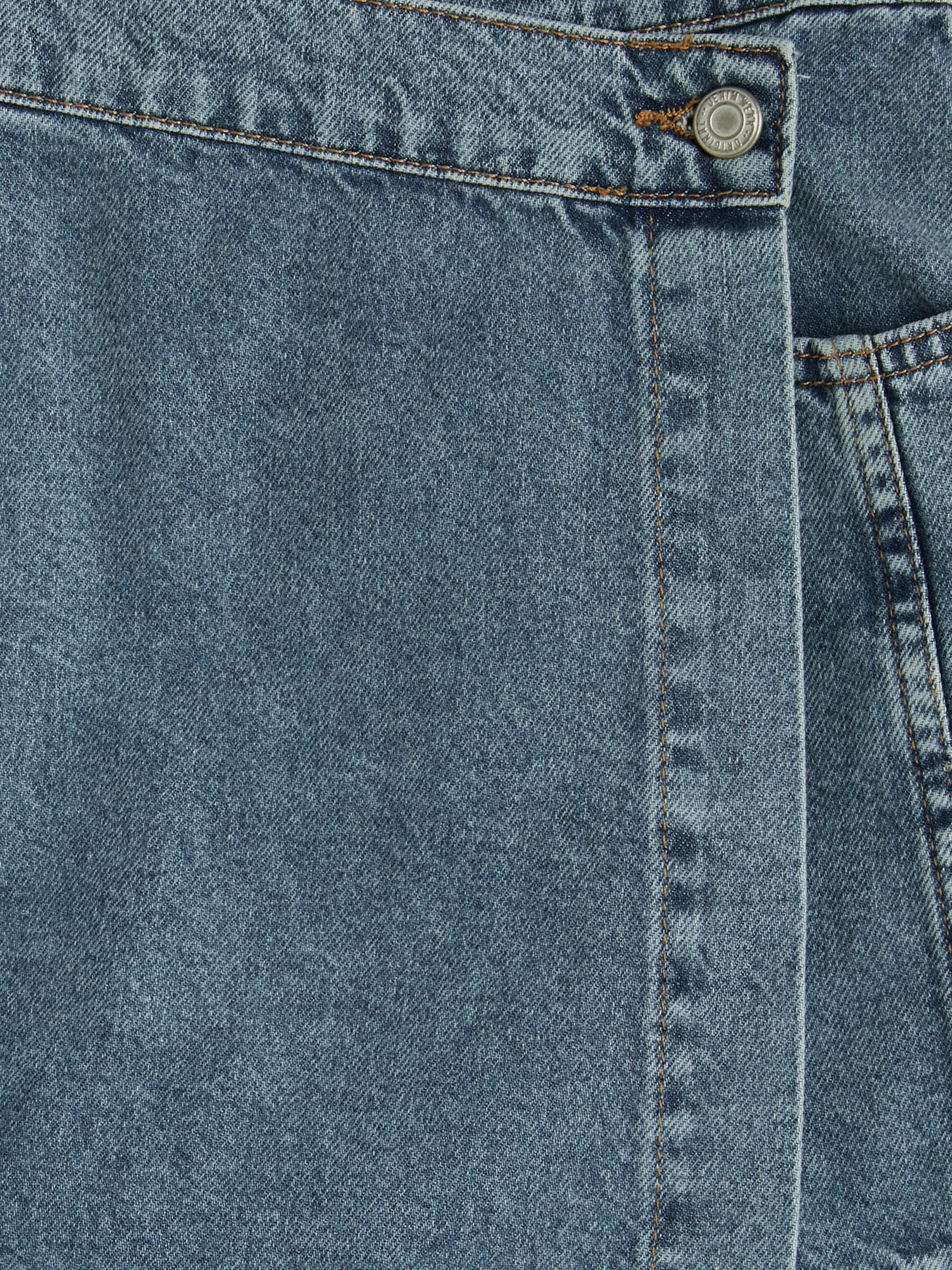 LCW Jeans Yüksek Bel Kadın Jean Şort Etek görsel 6