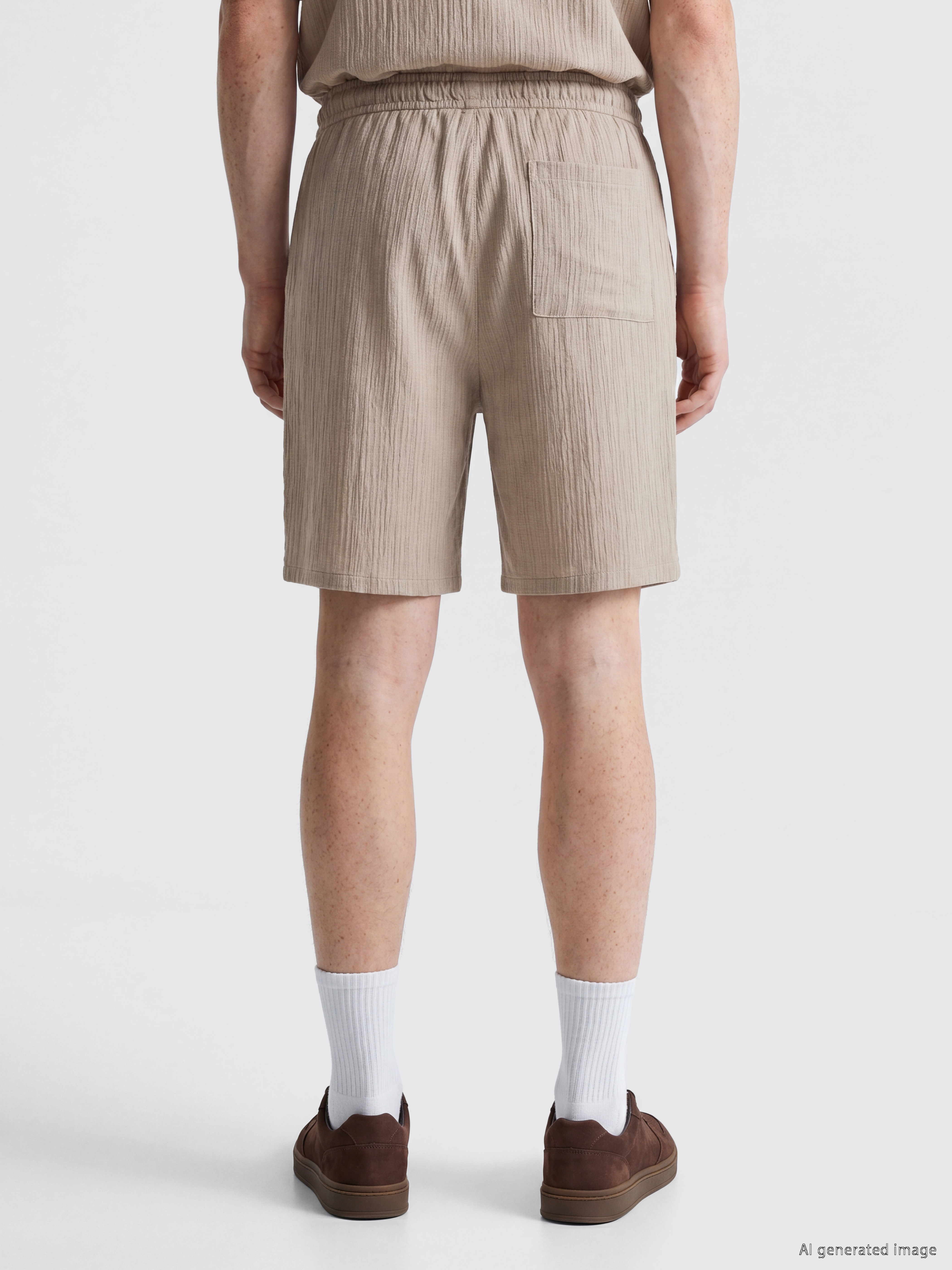 XSIDE Relax Fit Krinkle Erkek Şort görsel 4