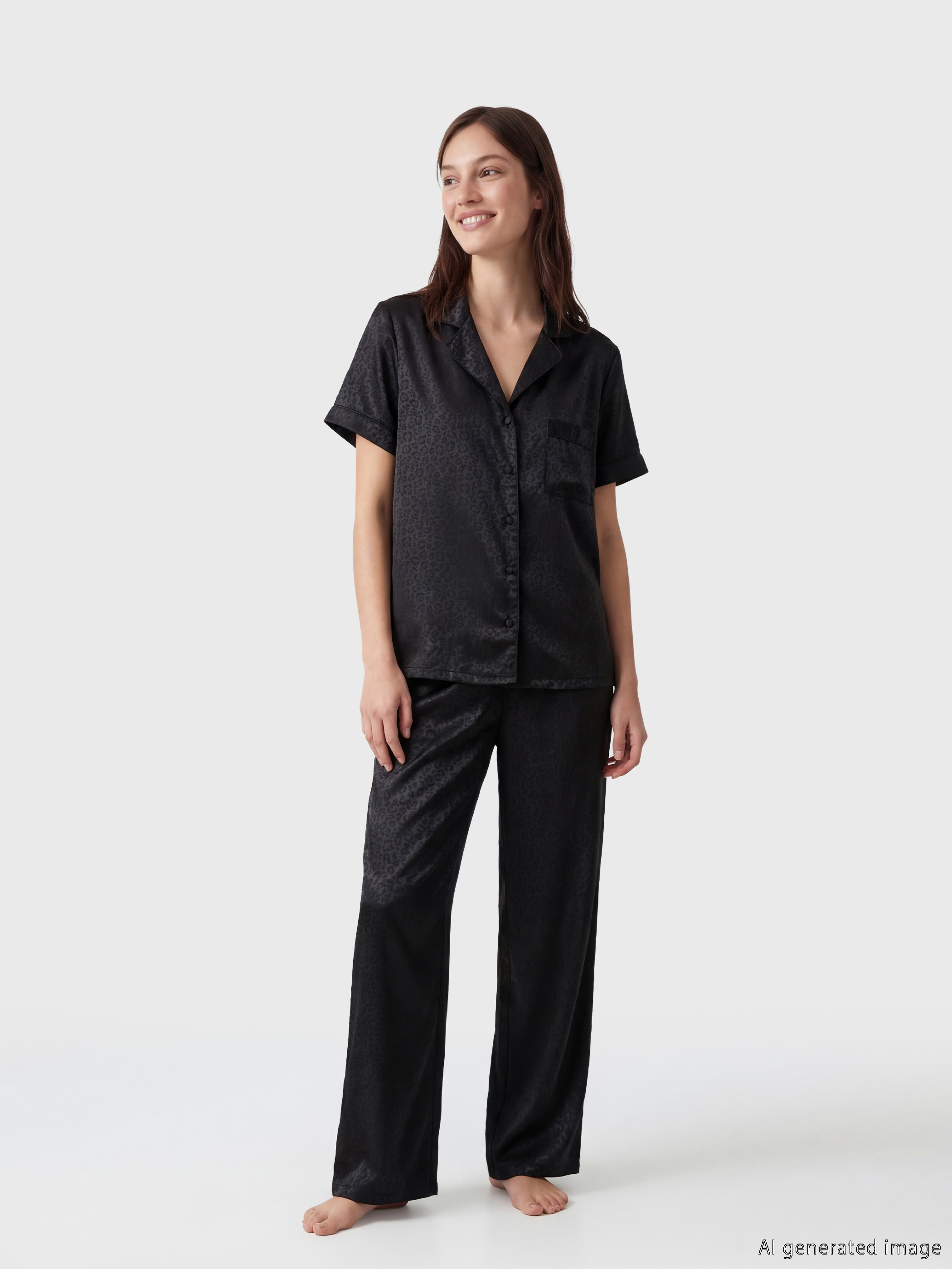 LCW DREAM Desenli Kadın Saten Pijama Takım