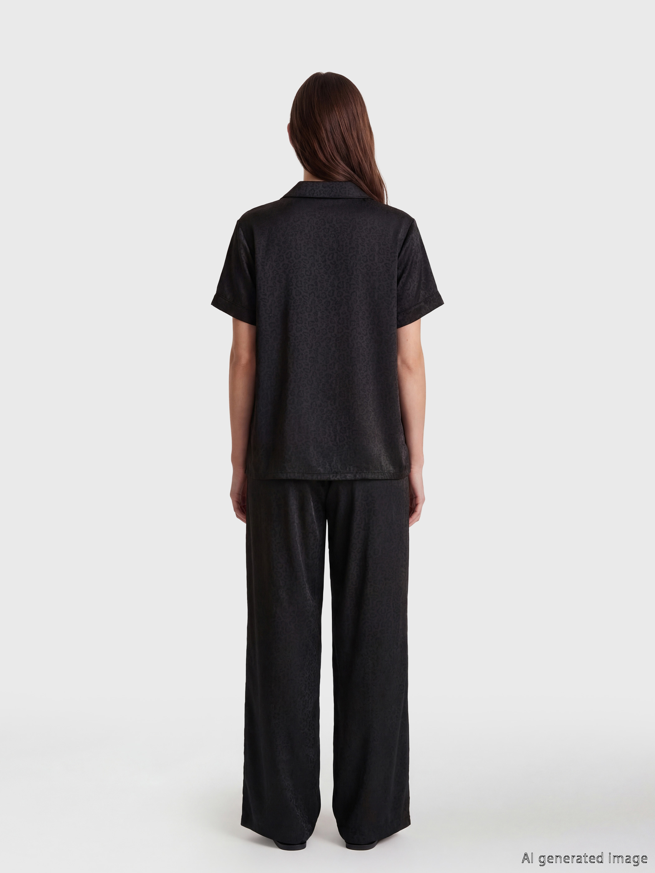 LCW DREAM Desenli Kadın Saten Pijama Takım görsel 4