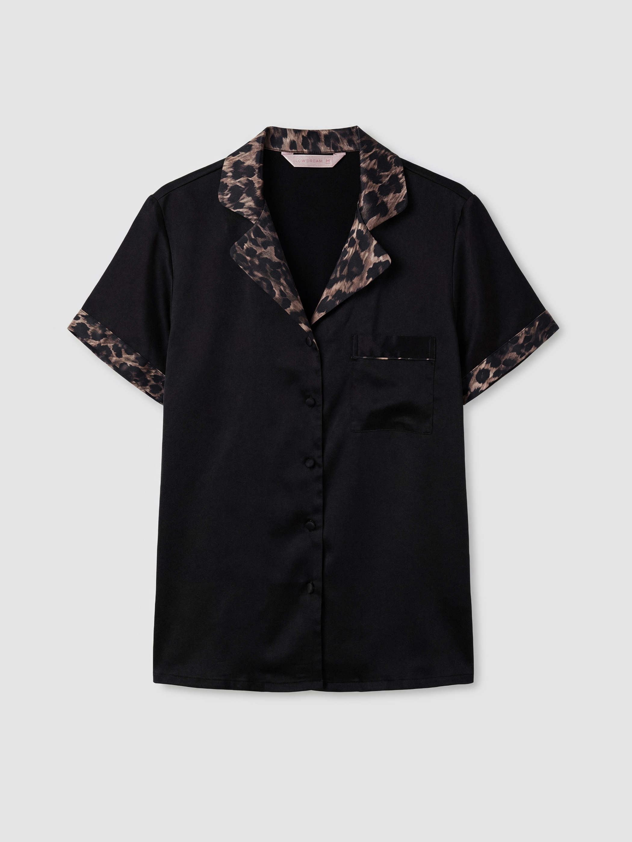 LCW DREAM Leopar Desenli Saten Kadın Şortlu Pijama Takımı görsel 6
