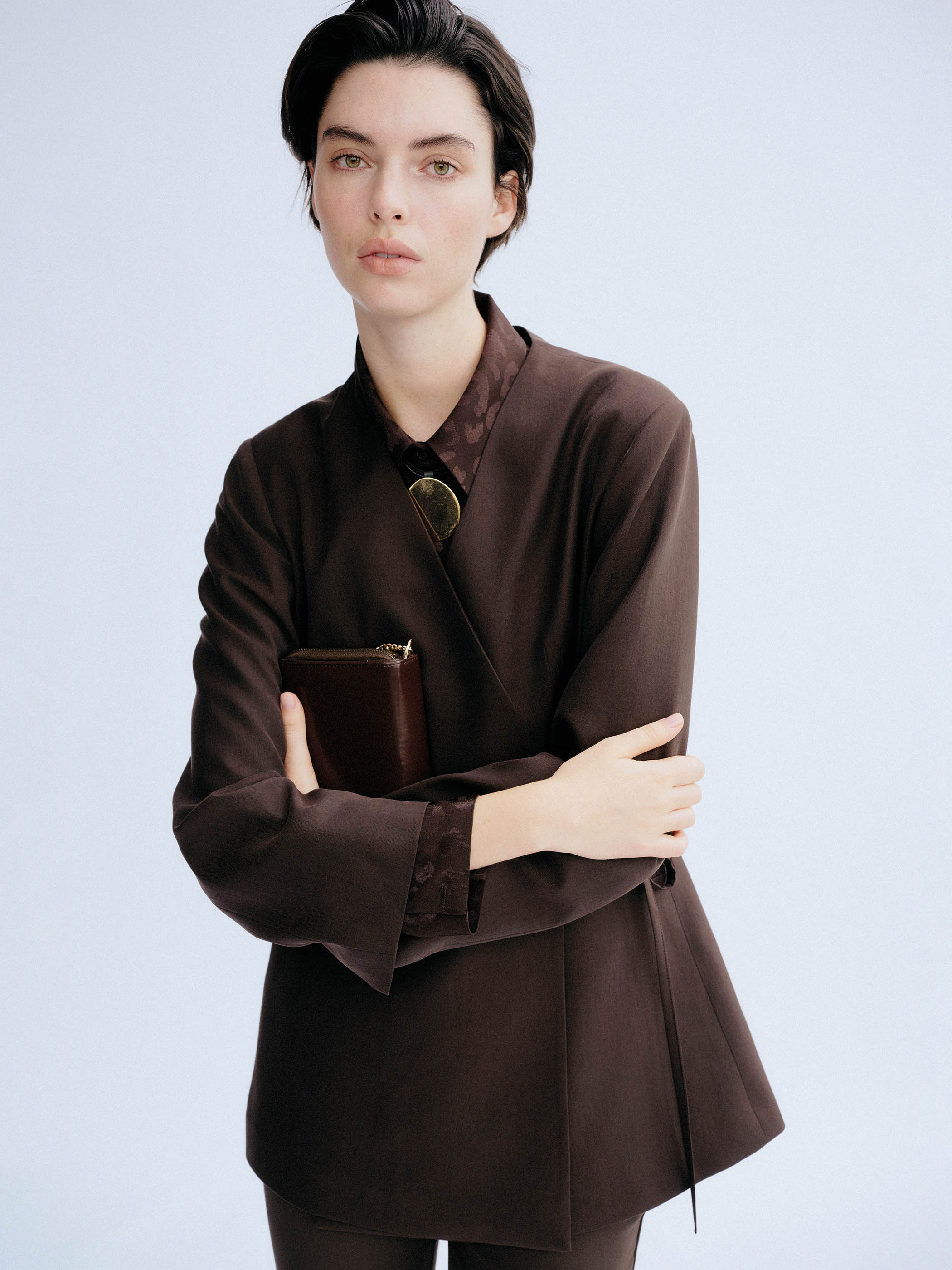 LCW Modest Kruvaze Yaka Kadın Blazer Ceket