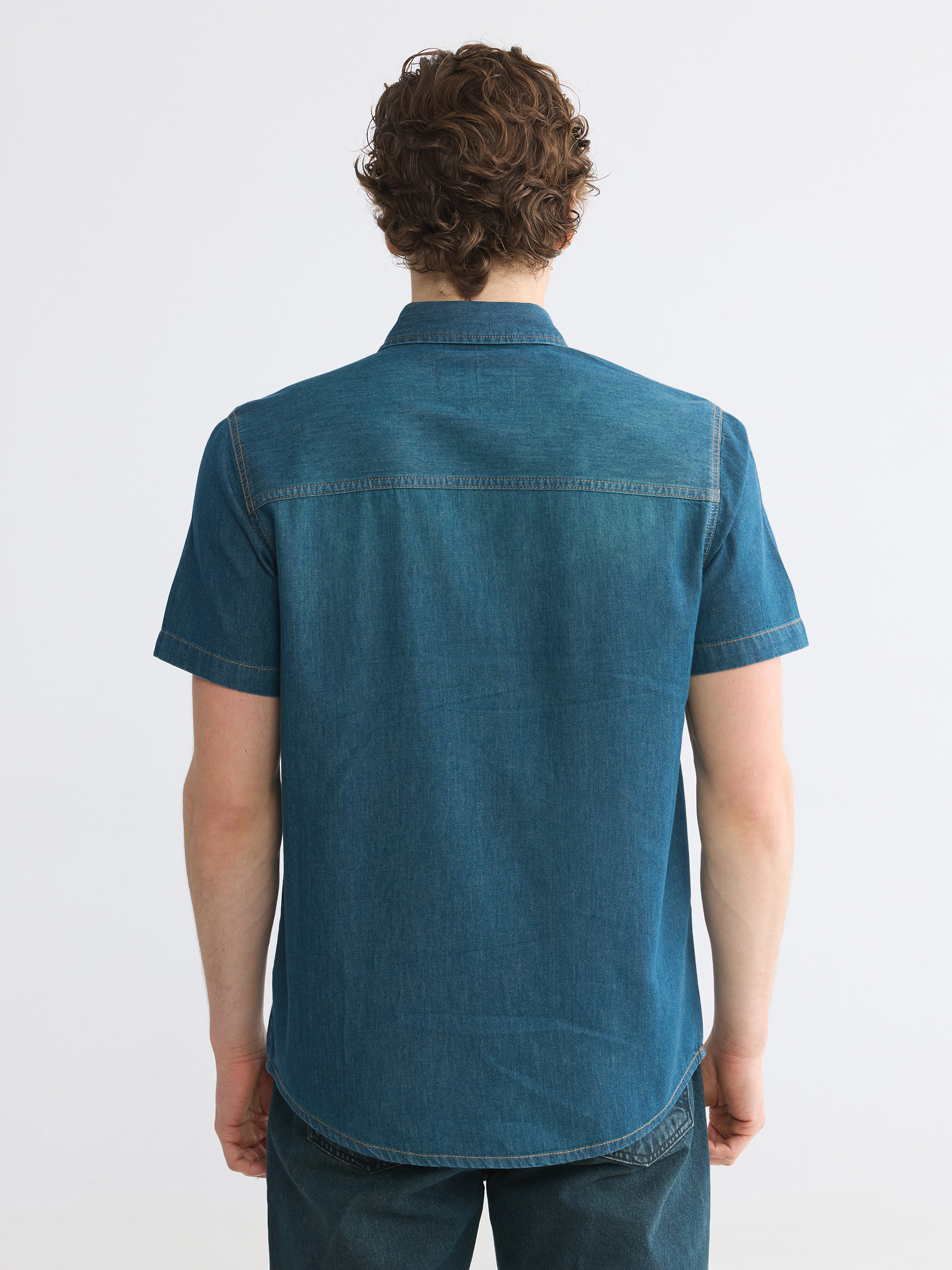 LCW Jeans Regular Fit Erkek Jean Gömlek görsel 4