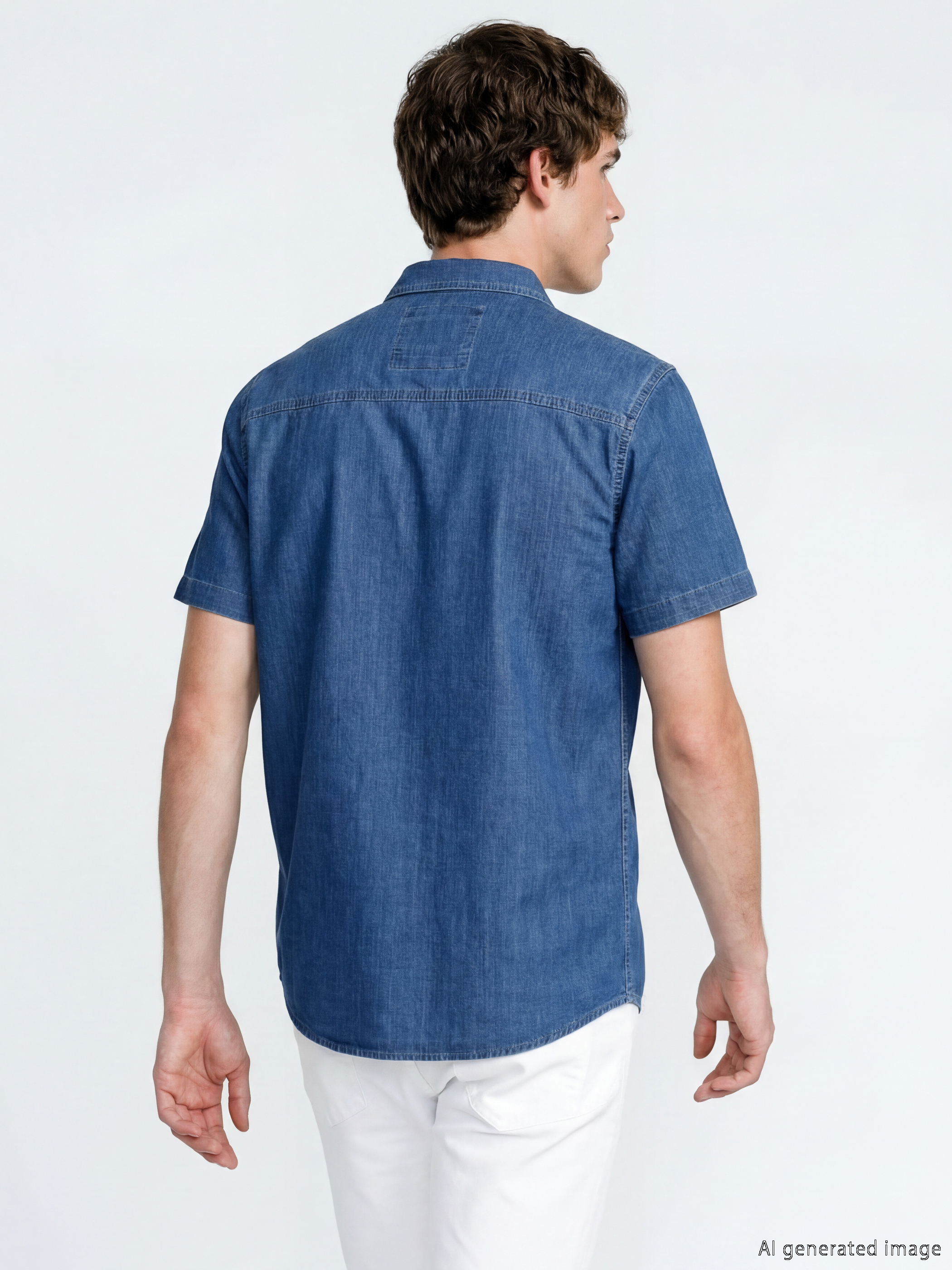 LCW Jeans Regular Fit Erkek Jean Gömlek görsel 4