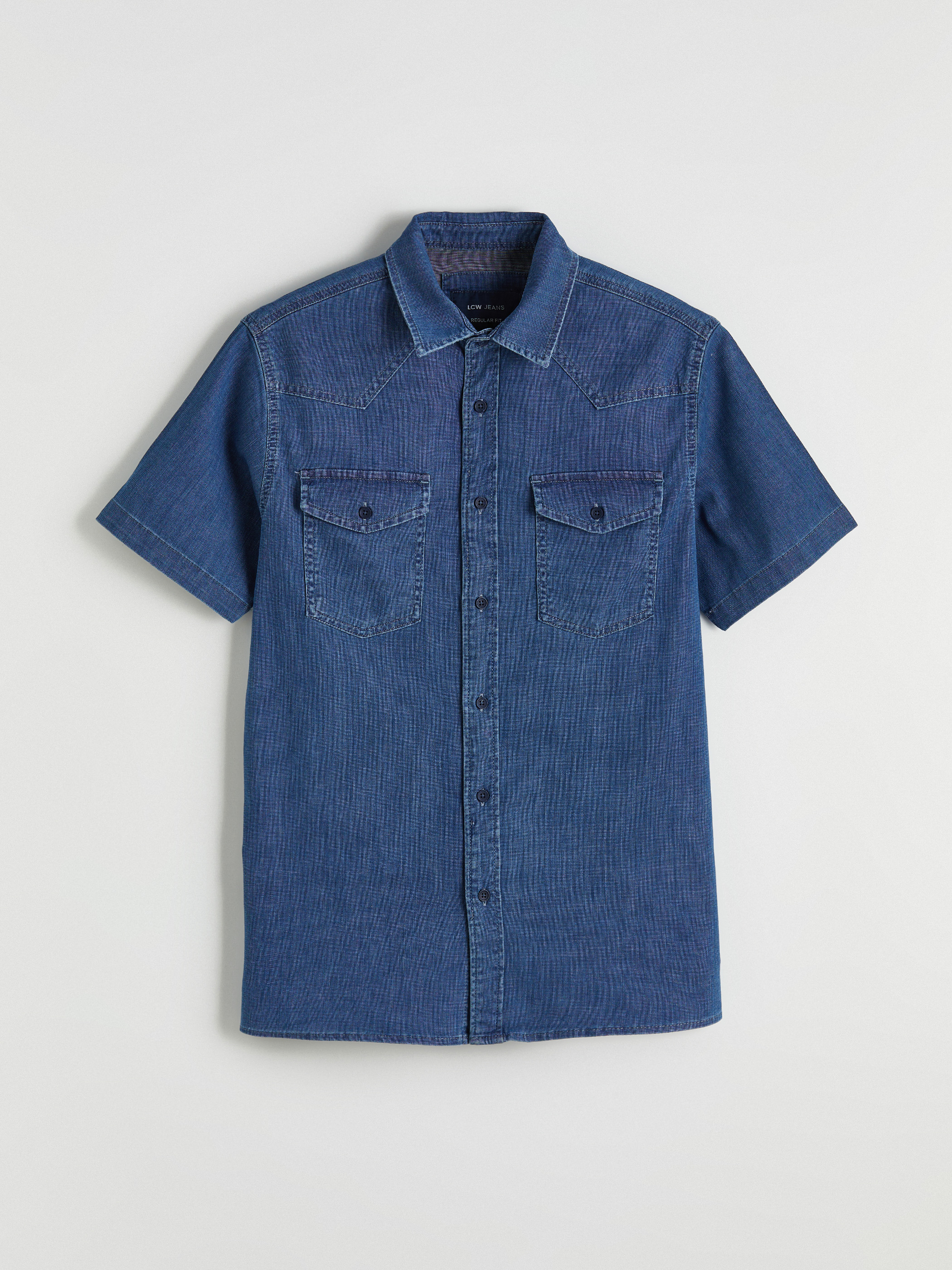 LCW Jeans Regular Fit Erkek Jean Gömlek görsel 5
