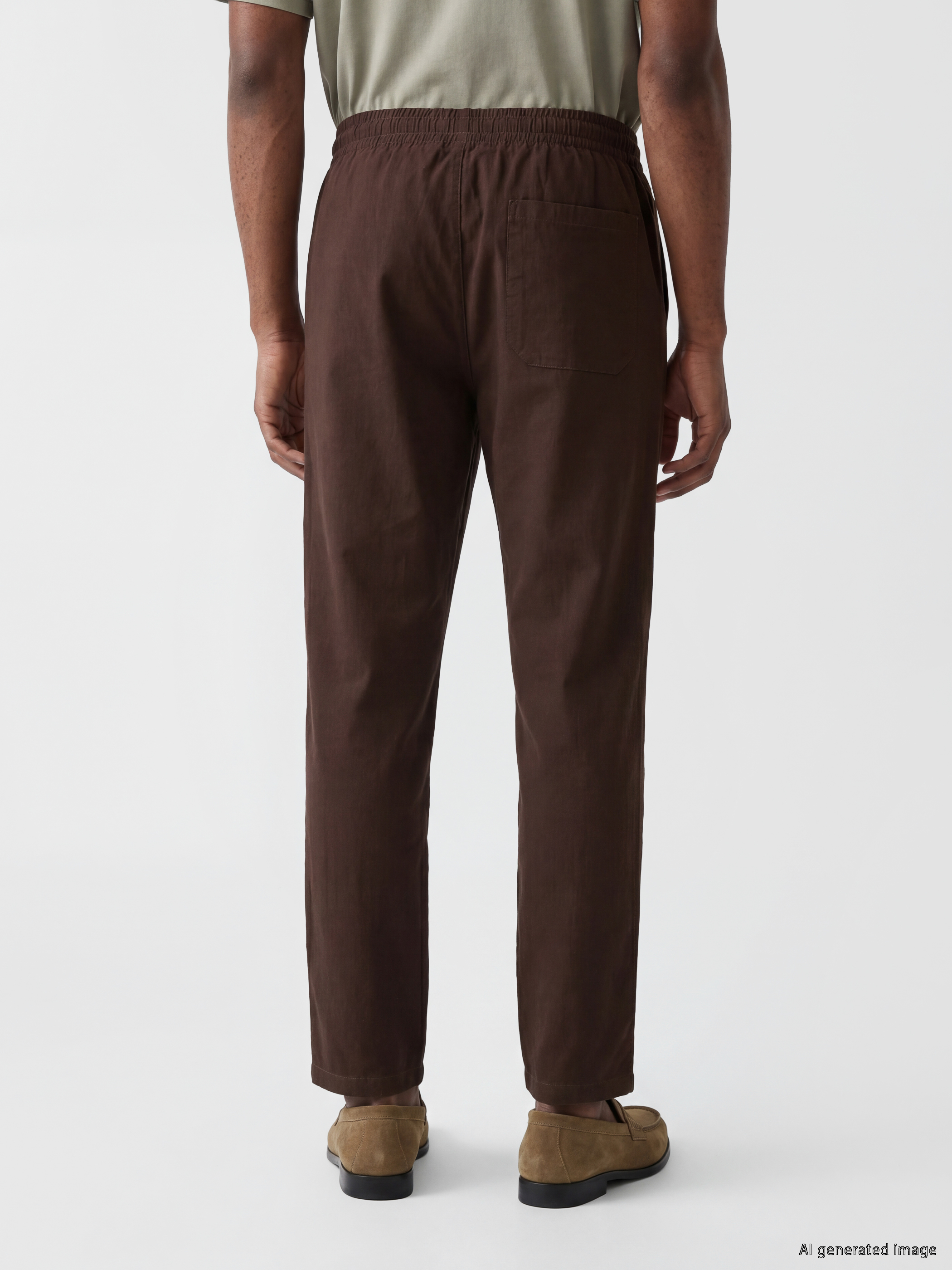 XSIDE Loose Fit Keten Görünümlü Erkek Pantolon görsel 4
