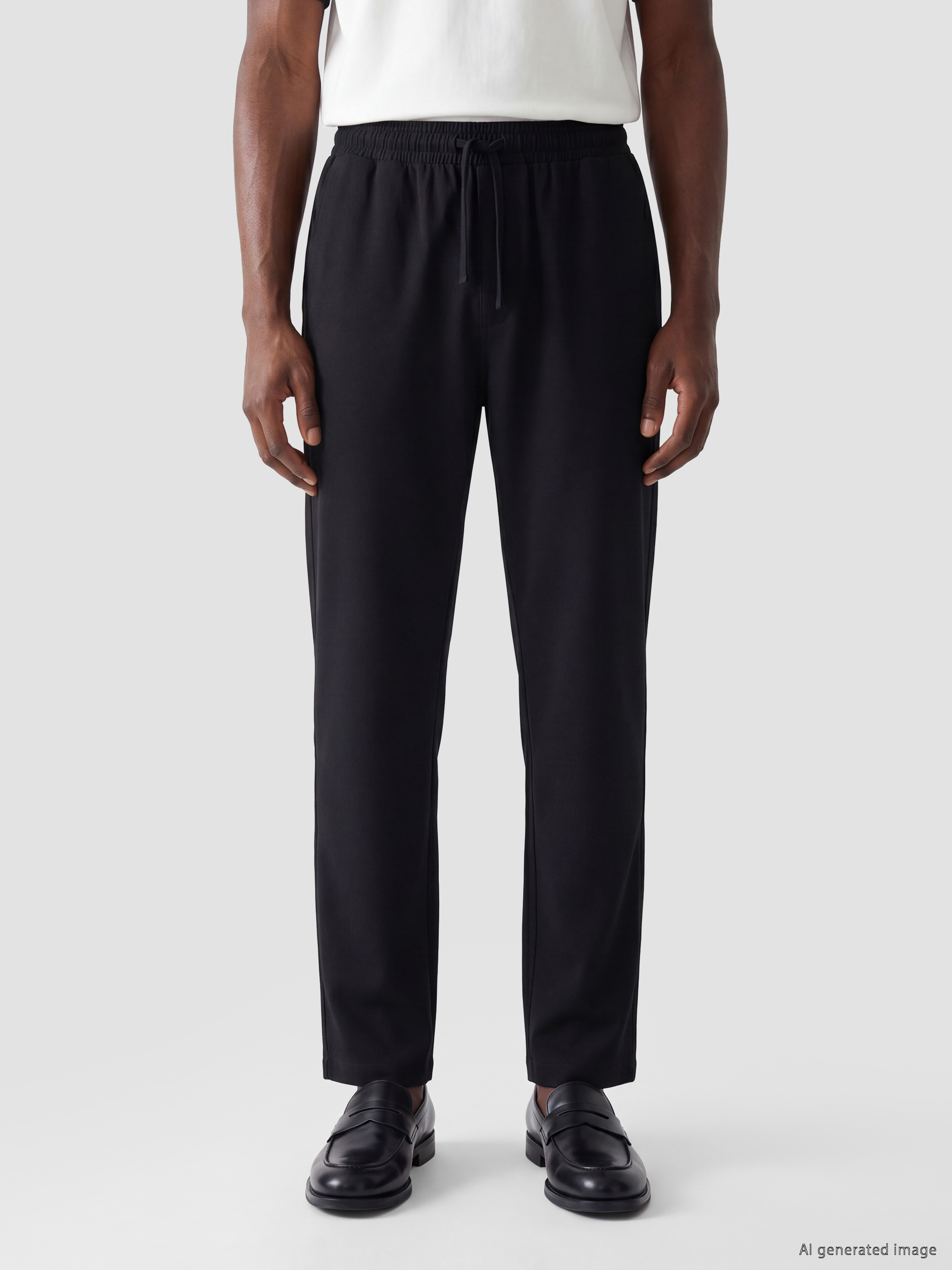 XSIDE Loose Fit Keten Görünümlü Erkek Pantolon görsel 2