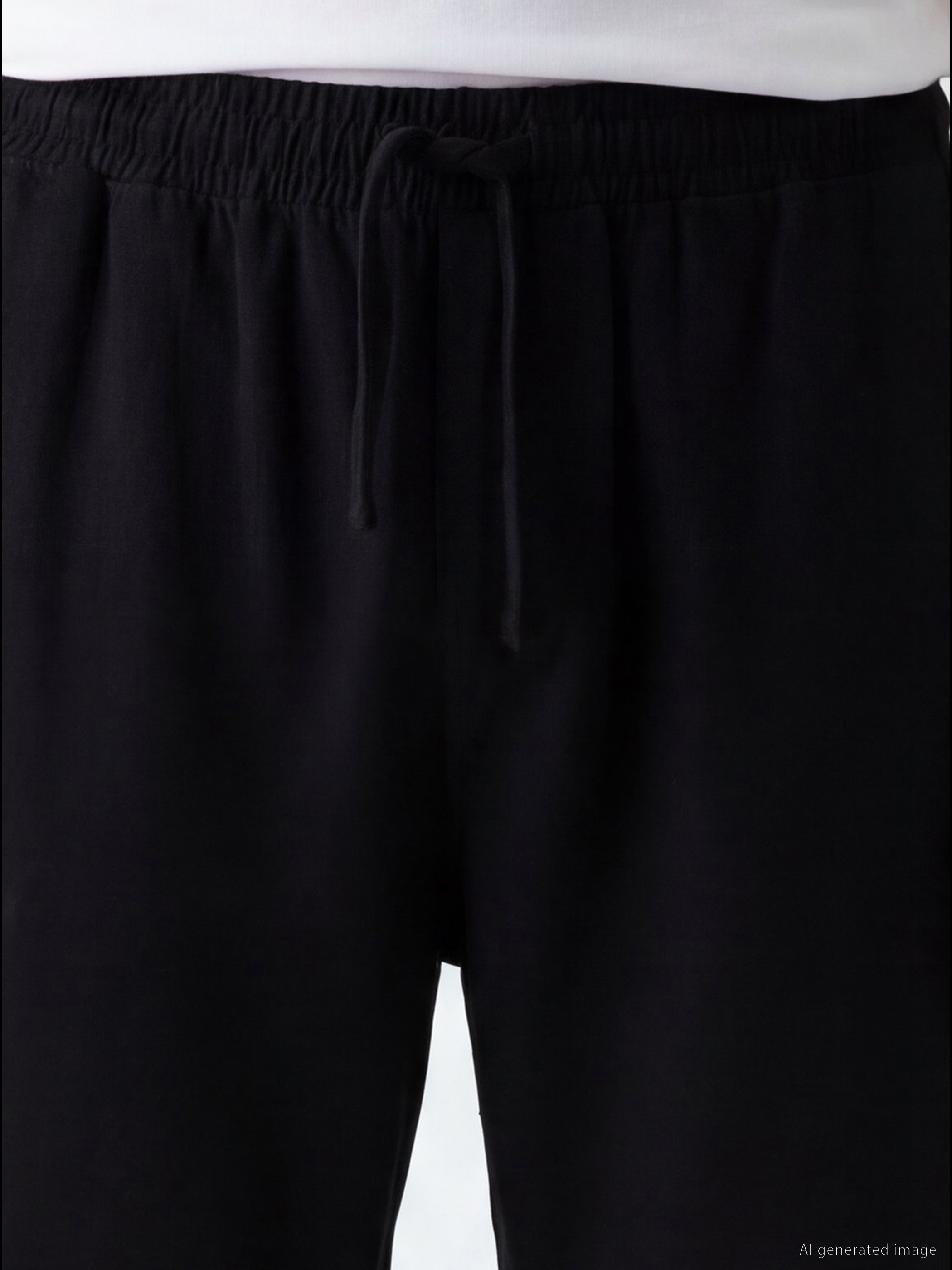 XSIDE Loose Fit Keten Görünümlü Erkek Pantolon görsel 3