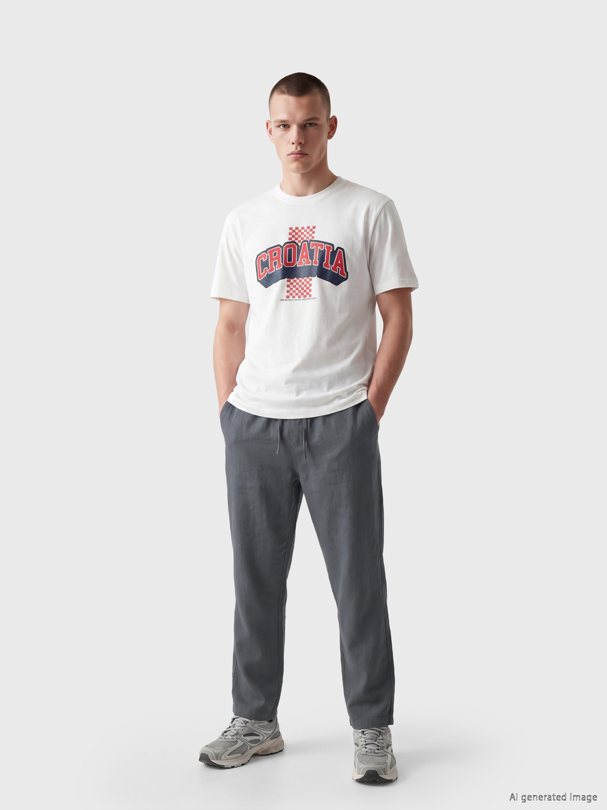 XSIDE Loose Fit Keten Görünümlü Erkek Pantolon
