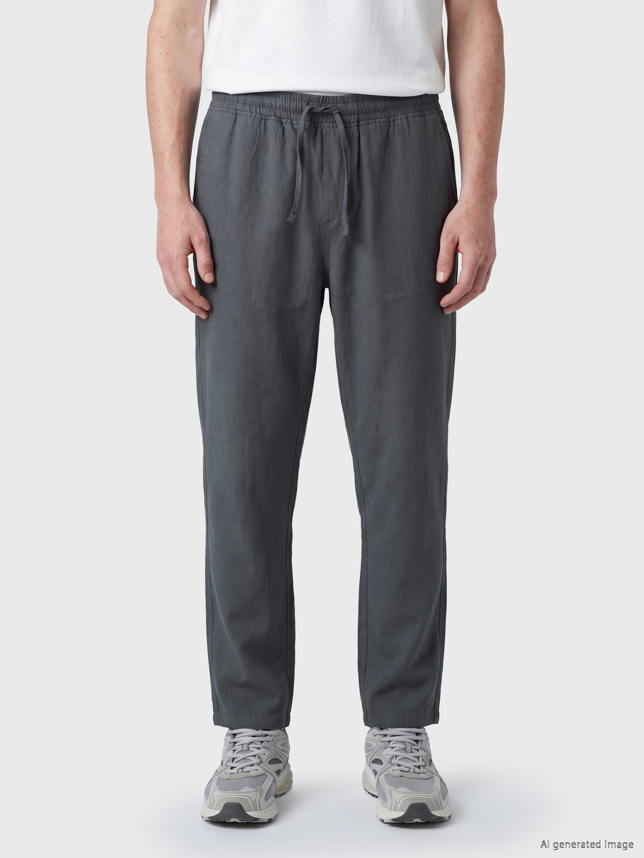 XSIDE Loose Fit Keten Görünümlü Erkek Pantolon görsel 2