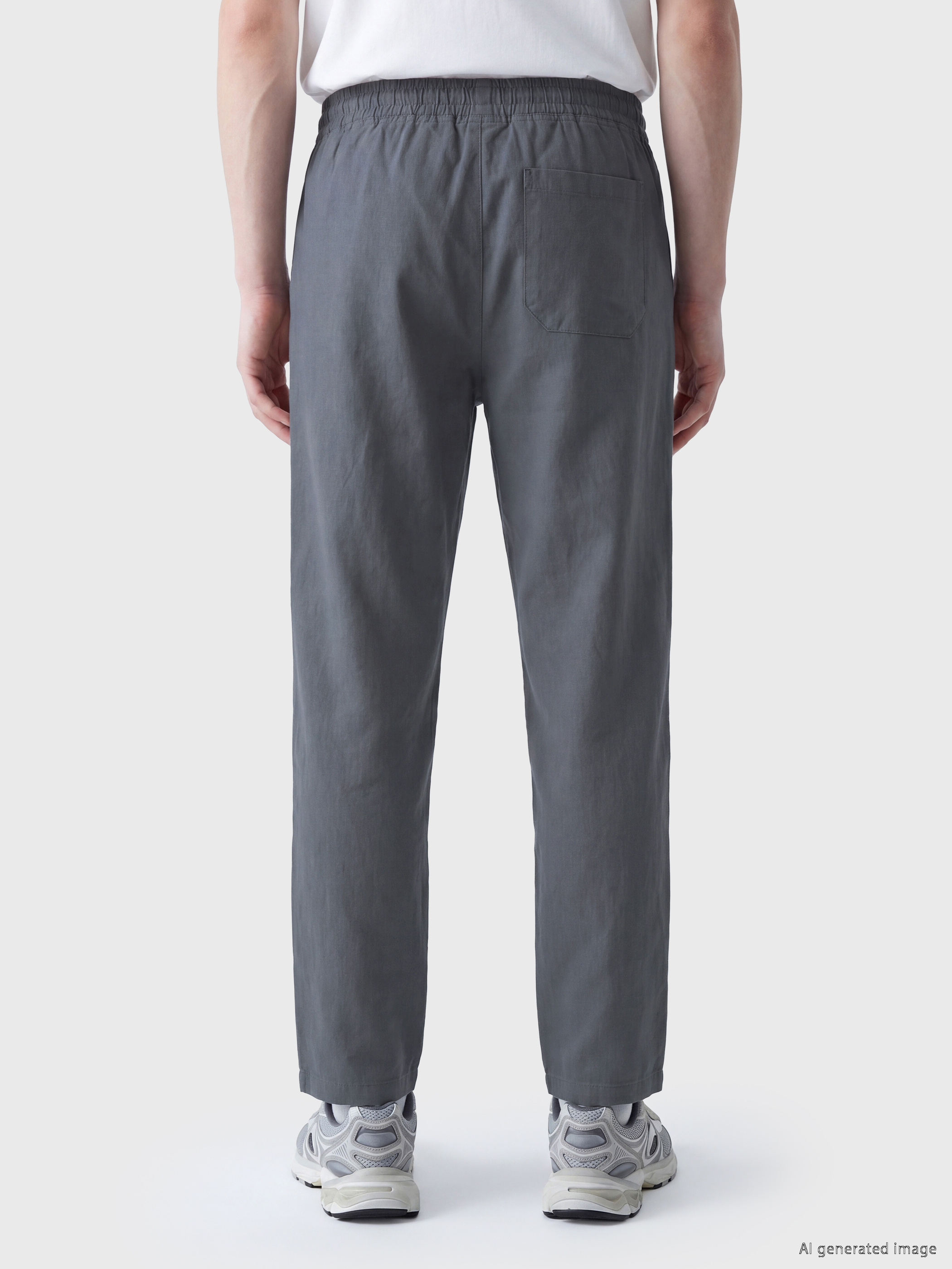 XSIDE Loose Fit Keten Görünümlü Erkek Pantolon görsel 4