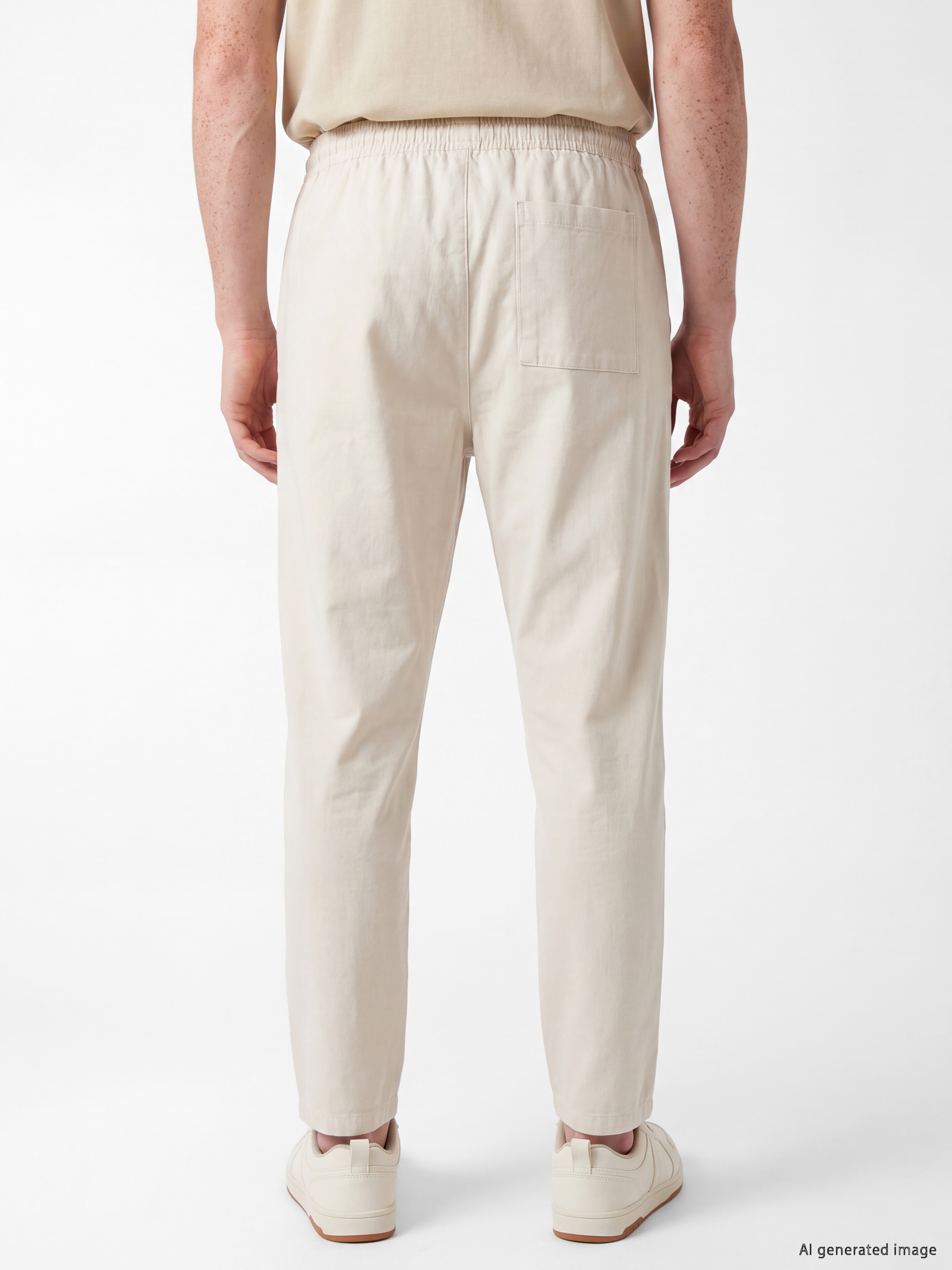 XSIDE Loose Fit Keten Görünümlü Erkek Pantolon görsel 4