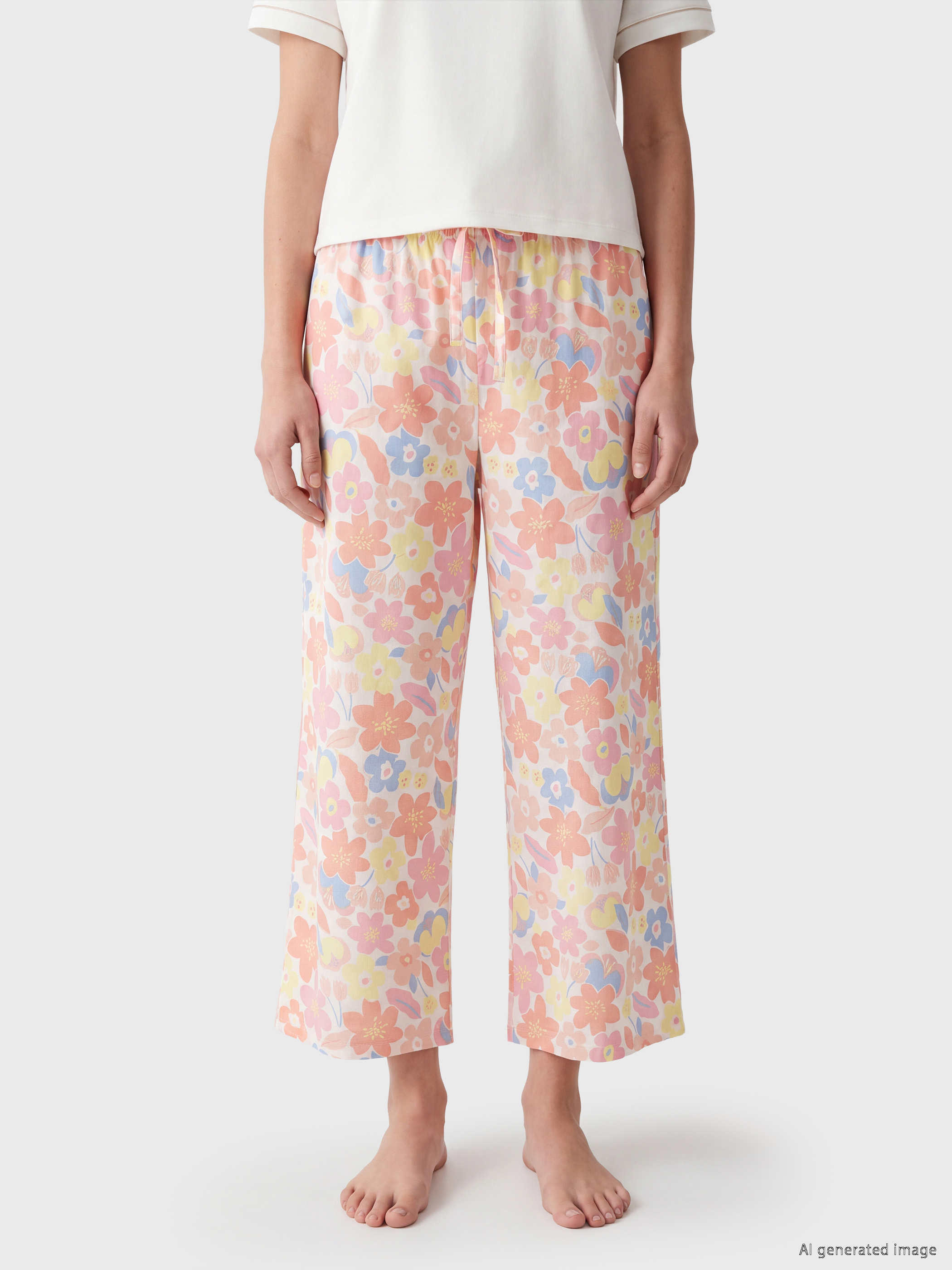 LCW DREAM Çiçekli Kadın Kapri Pijama Altı görsel 2