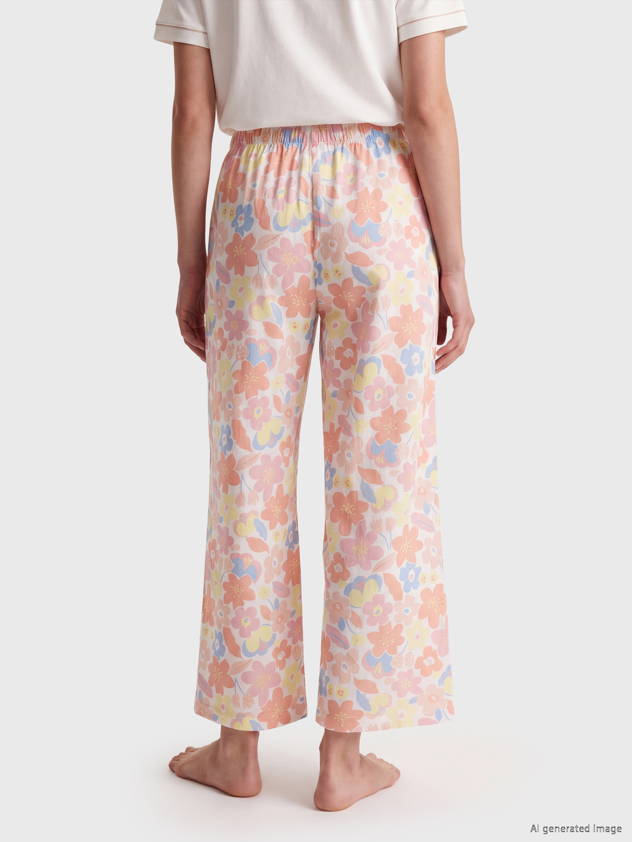 LCW DREAM Çiçekli Kadın Kapri Pijama Altı görsel 4