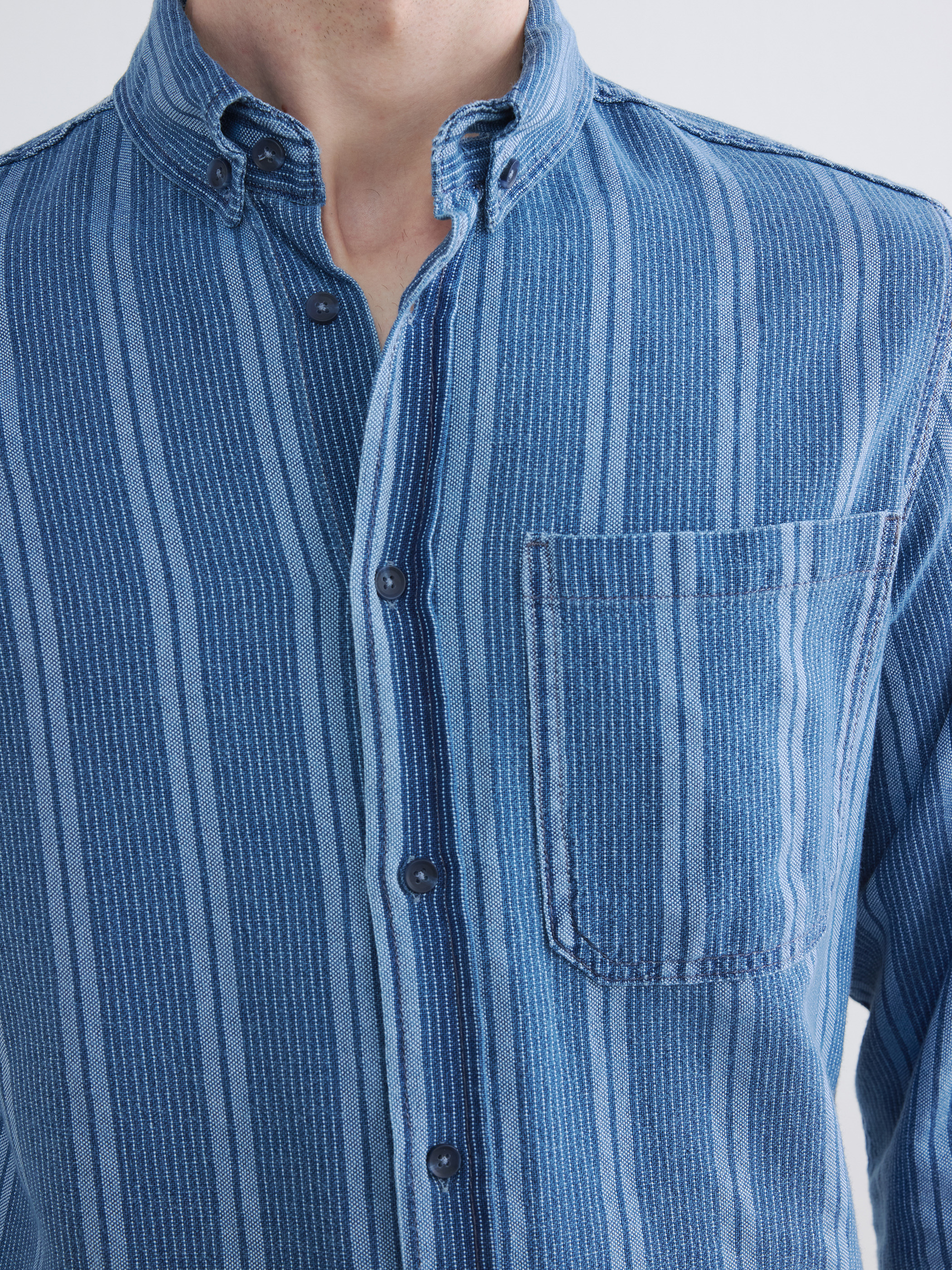 LCW Jeans Rahat Kalıp Erkek Jean Gömlek görsel 3