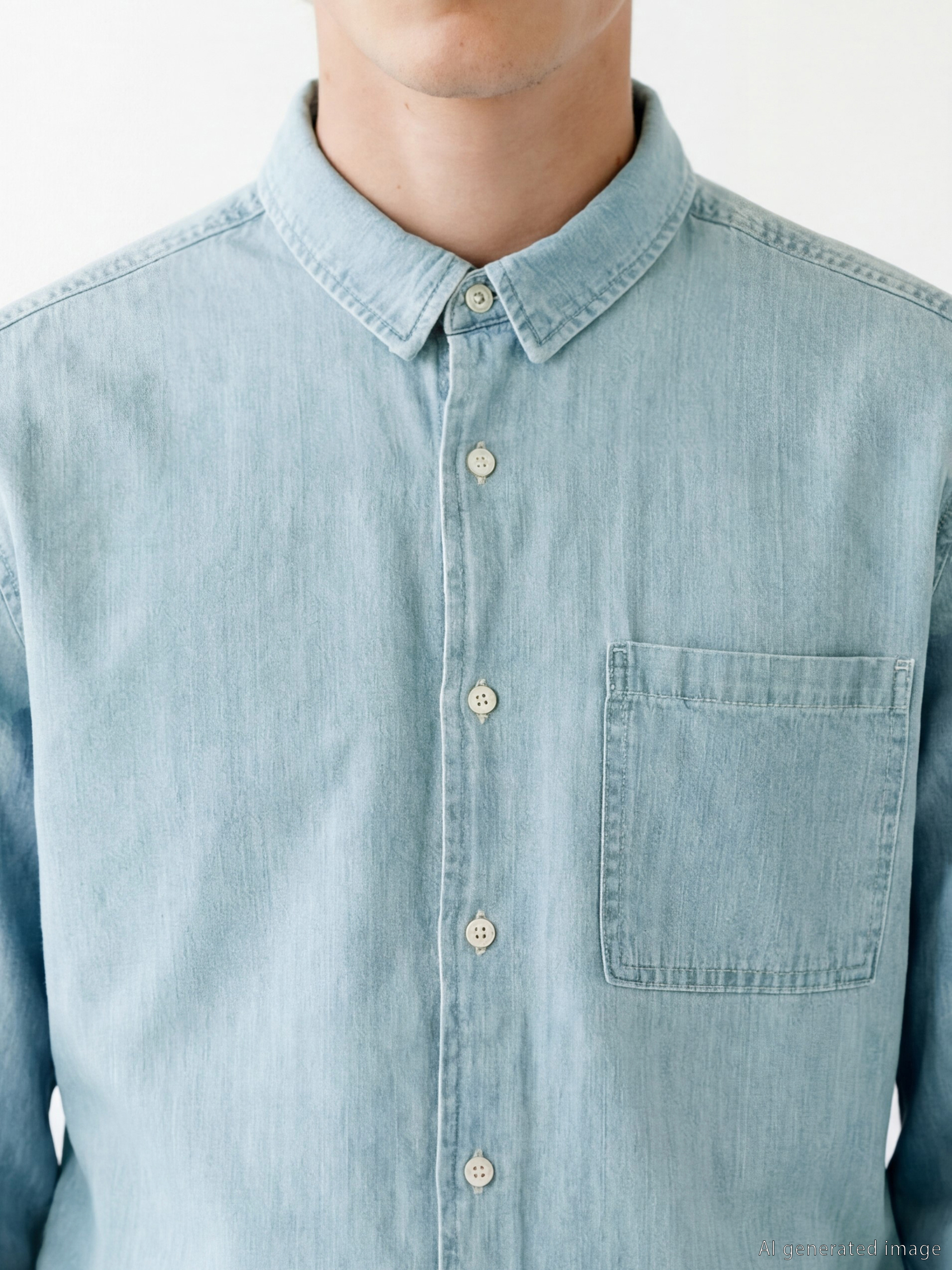 LCW Jeans Regular Fit Erkek Jean Gömlek görsel 3