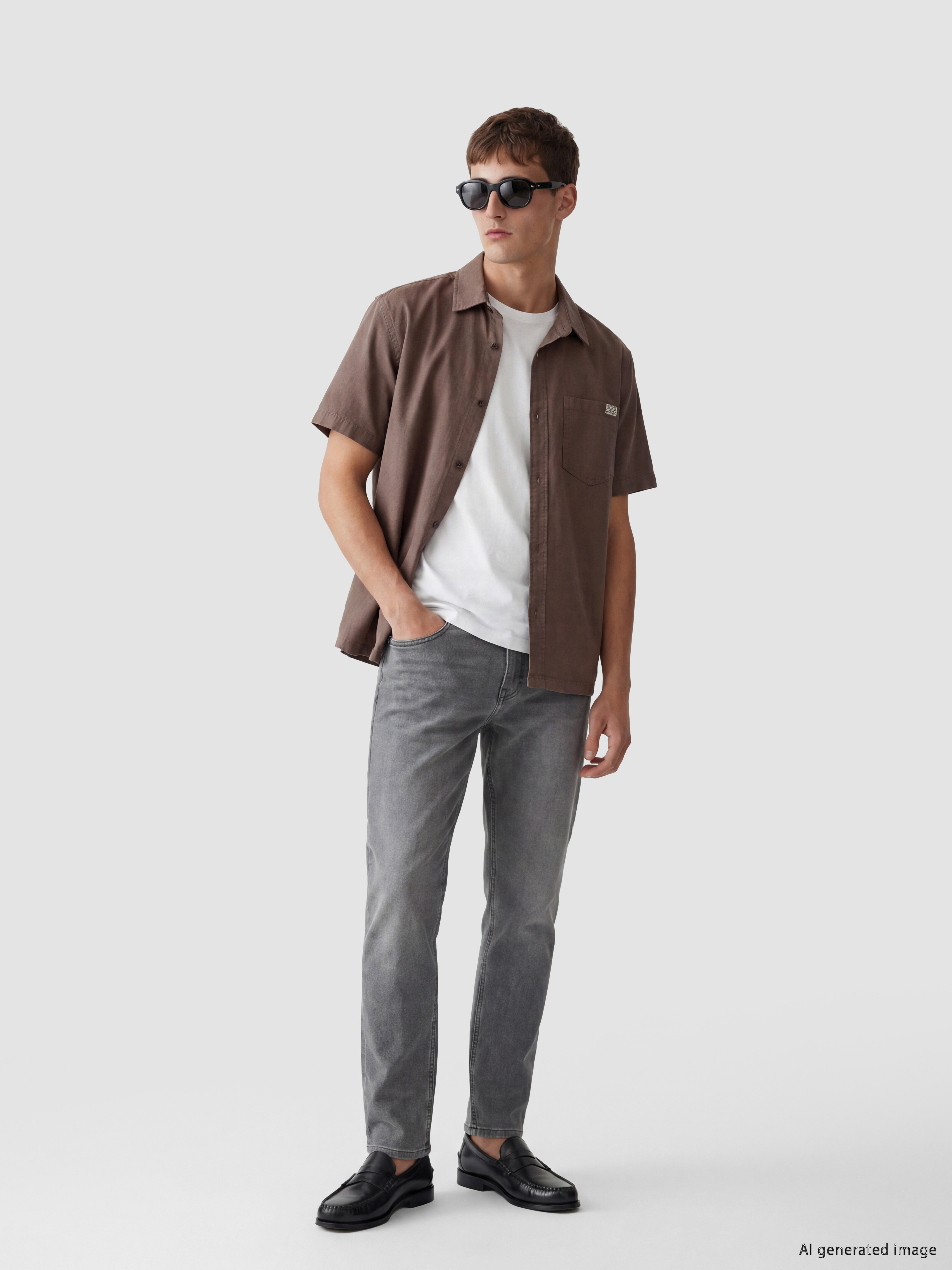 LCW Jeans Regular Fit Erkek Jean Gömlek görsel 2