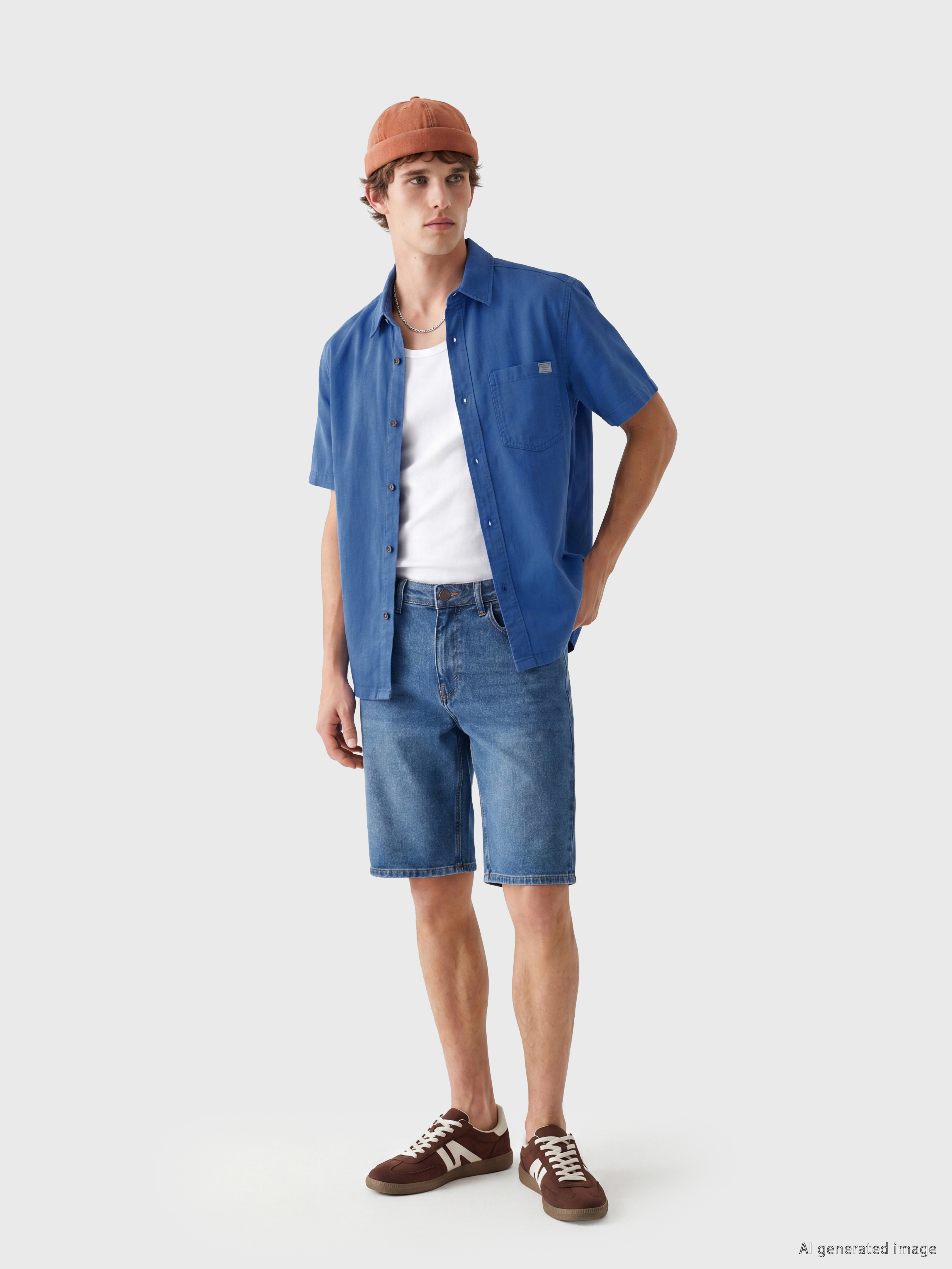 LCW Jeans Regular Fit Erkek Jean Gömlek görsel 2