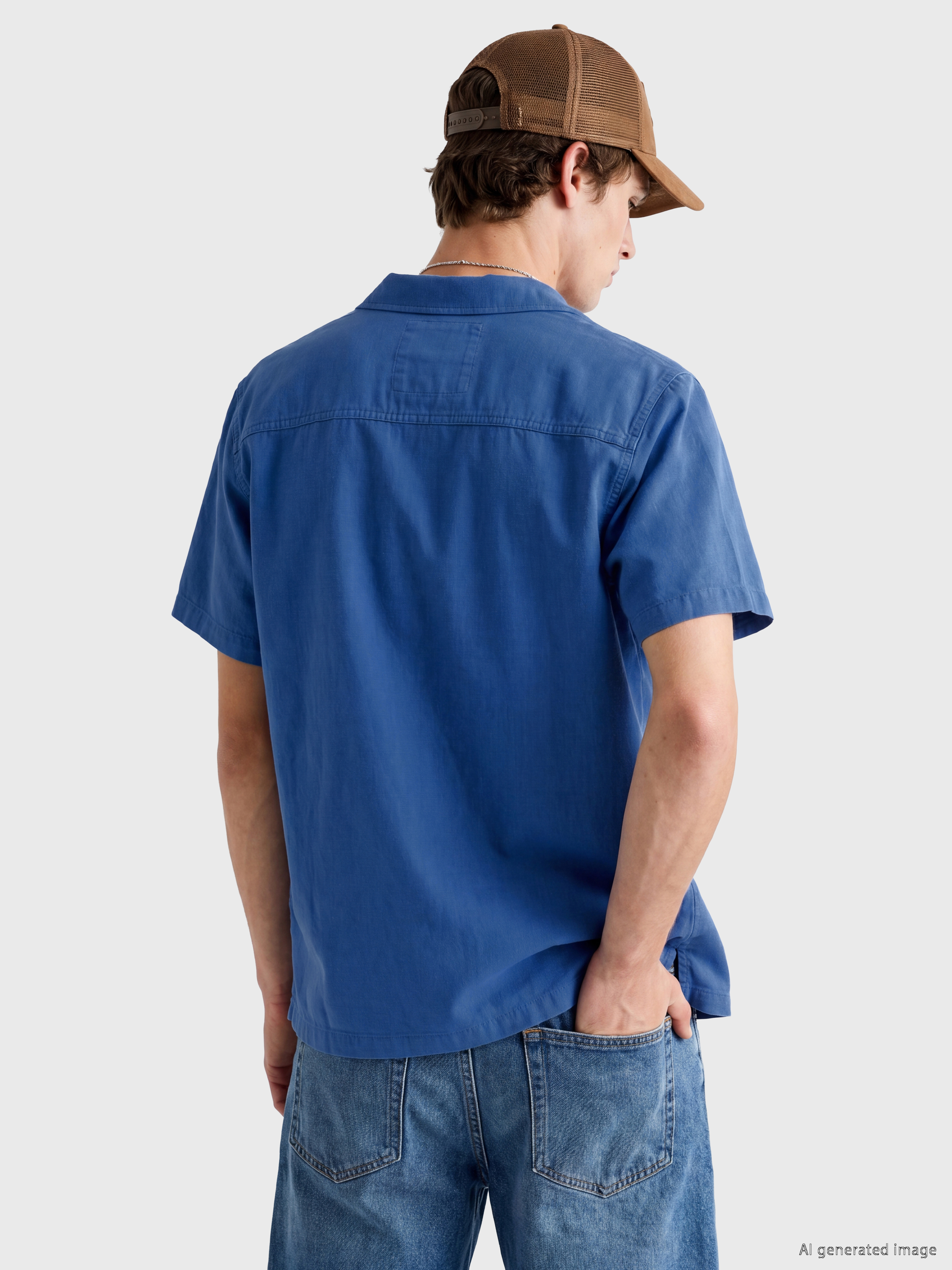 LCW Jeans Regular Fit Erkek Jean Gömlek görsel 3