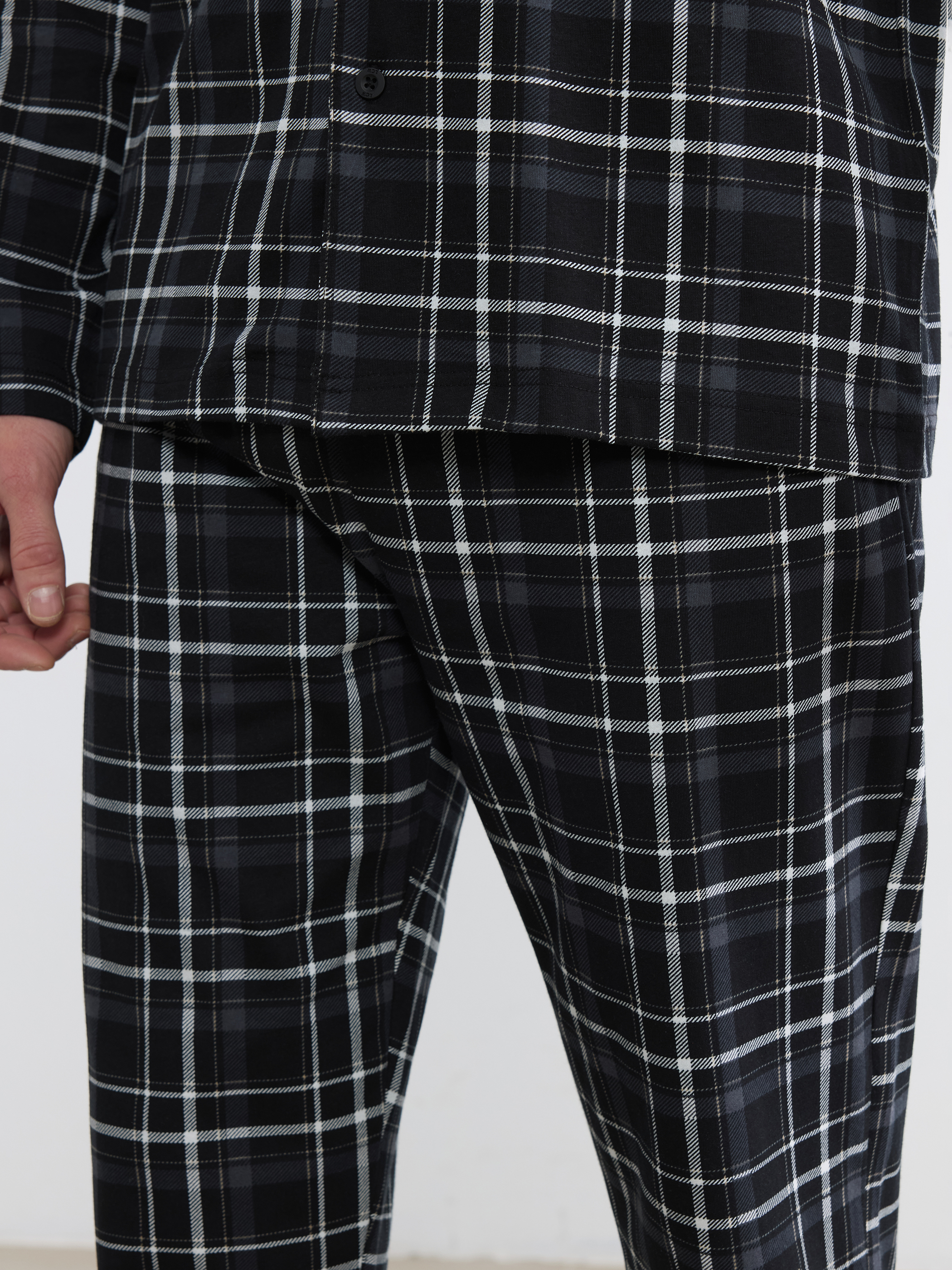 LC WAIKIKI Standart Kalıp Ekose Erkek Pijama Takım görsel 4