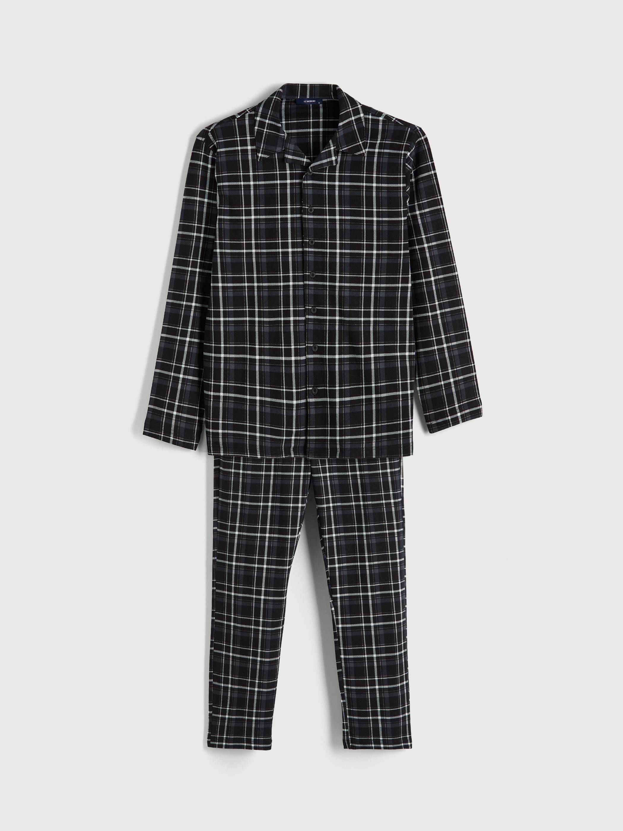 LC WAIKIKI Standart Kalıp Ekose Erkek Pijama Takım görsel 6