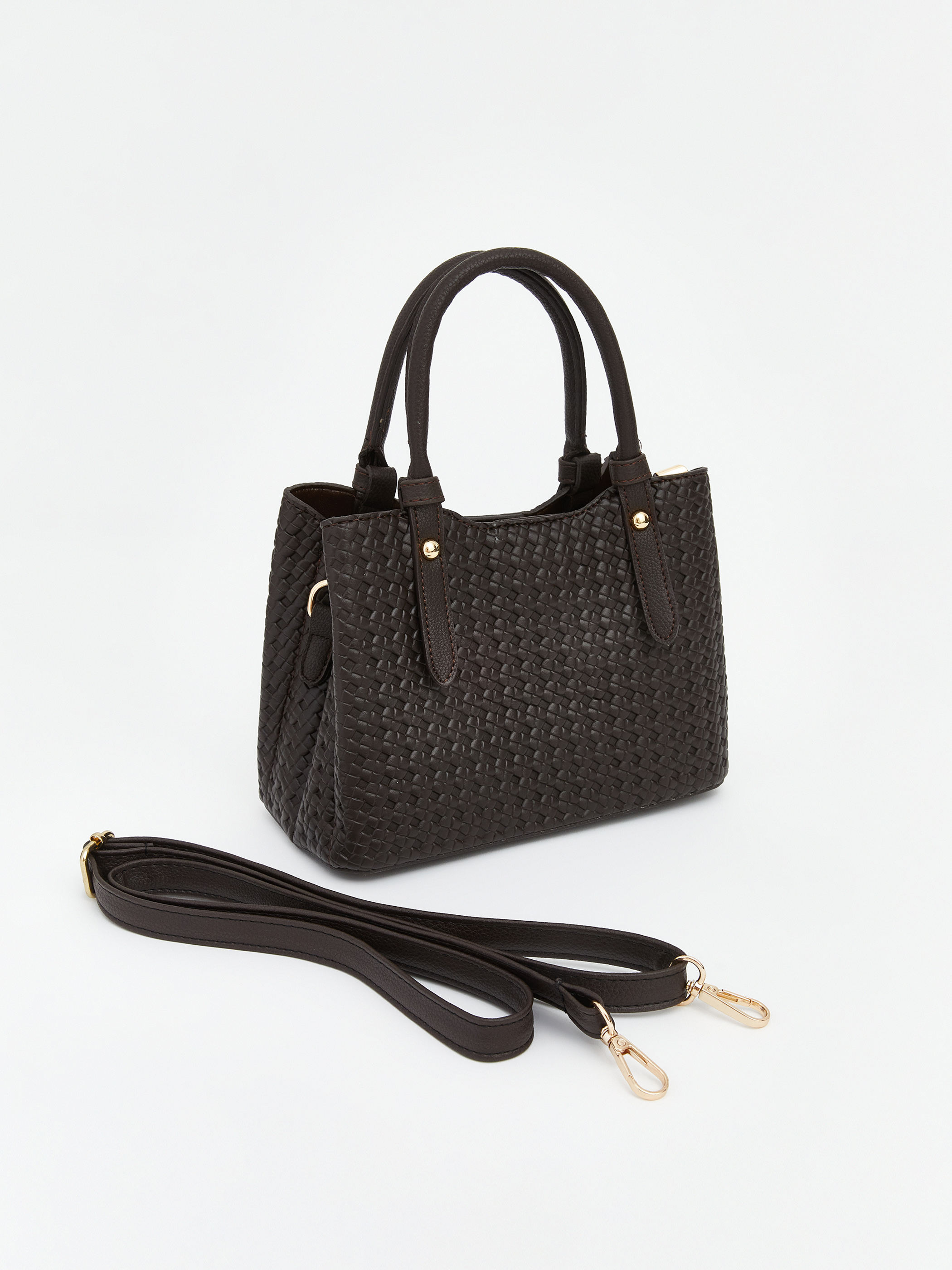 LCW ACCESSORIES Hasır Örgü Desenli Kadın Omuz Çantası görsel 3