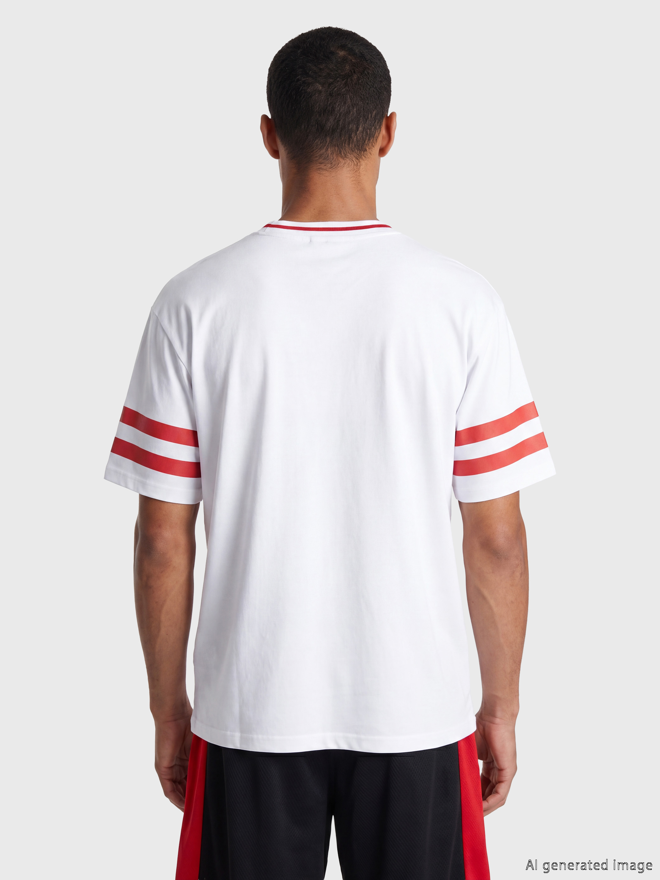 XSIDE ACTIVE V Yaka Baskılı Erkek Spor Tişört görsel 4