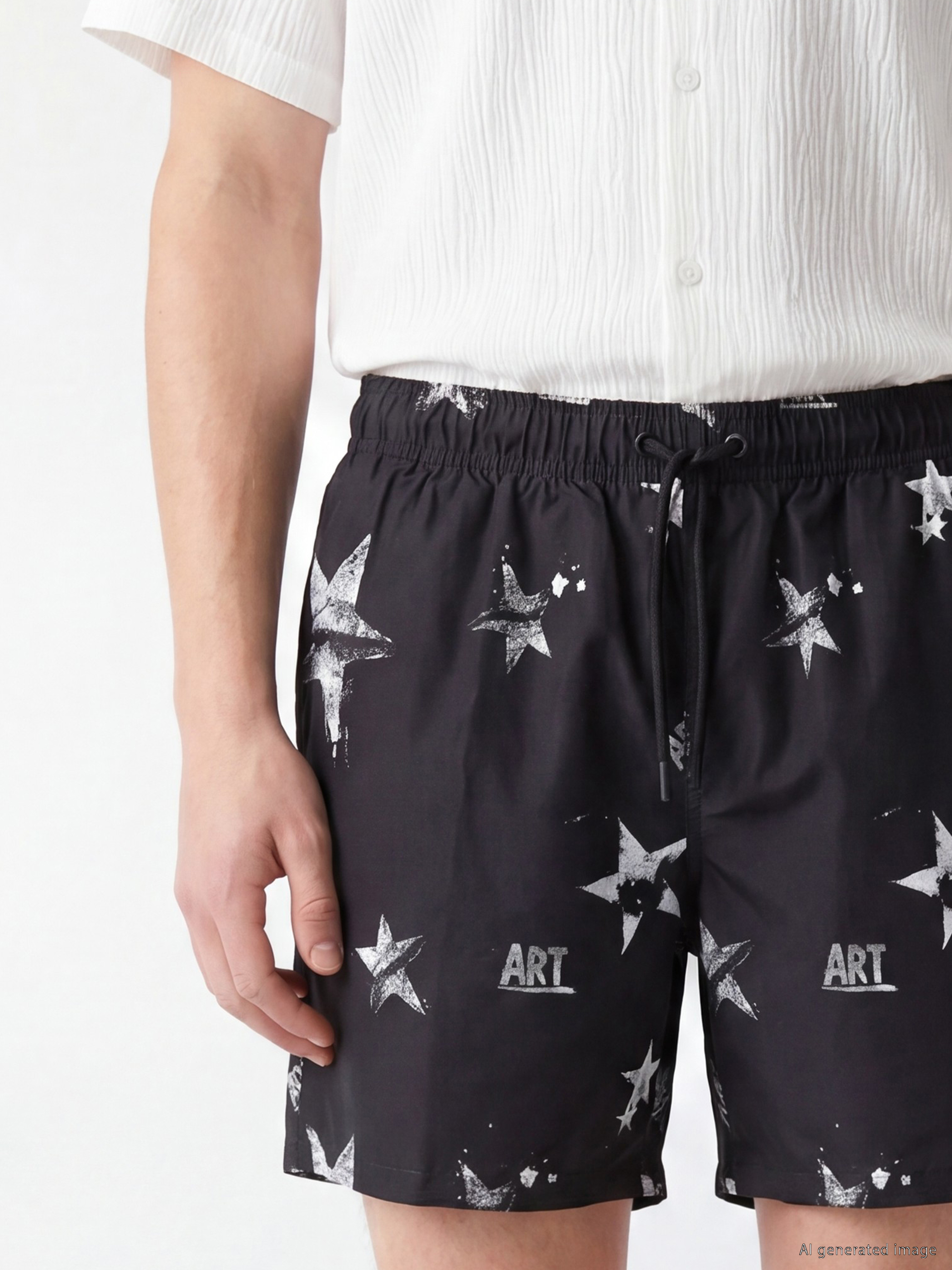 LCW SWIMWEAR Kısa Boy Baskılı Erkek Deniz Şortu görsel 3
