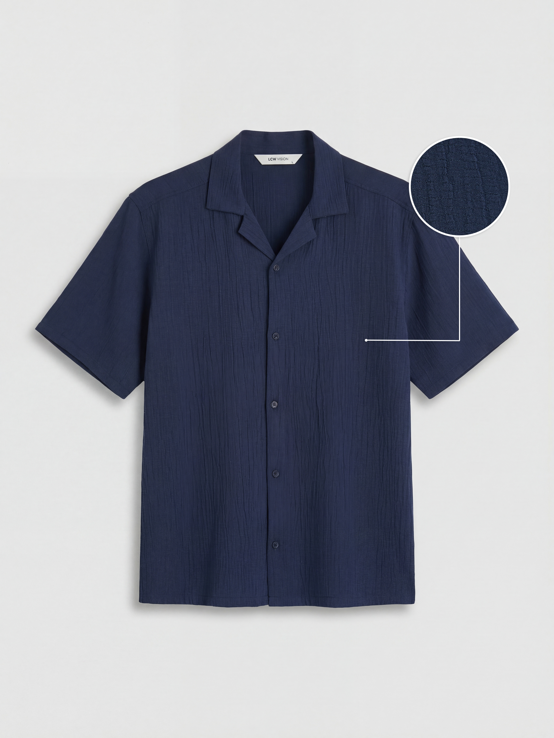 LCW Vision Regular Fit Krinkle Erkek Gömlek görsel 5