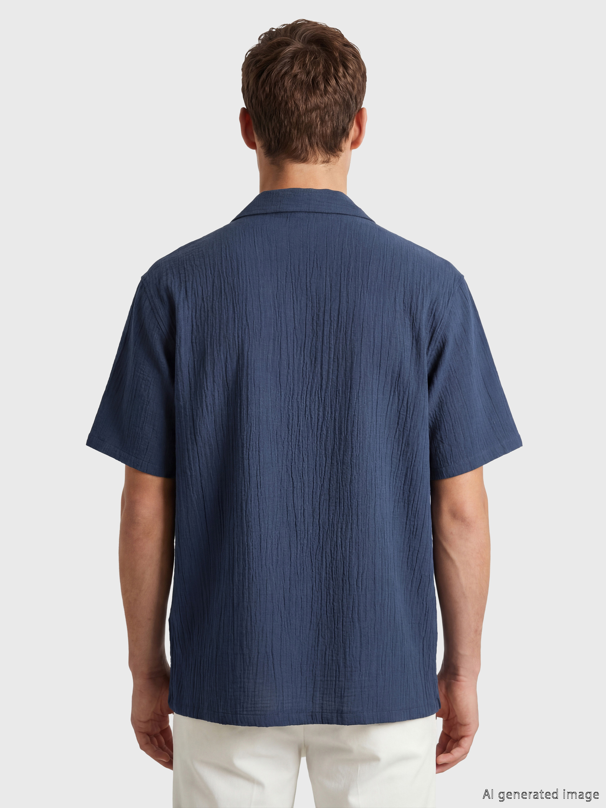 LCW Vision Regular Fit Krinkle Erkek Gömlek görsel 4