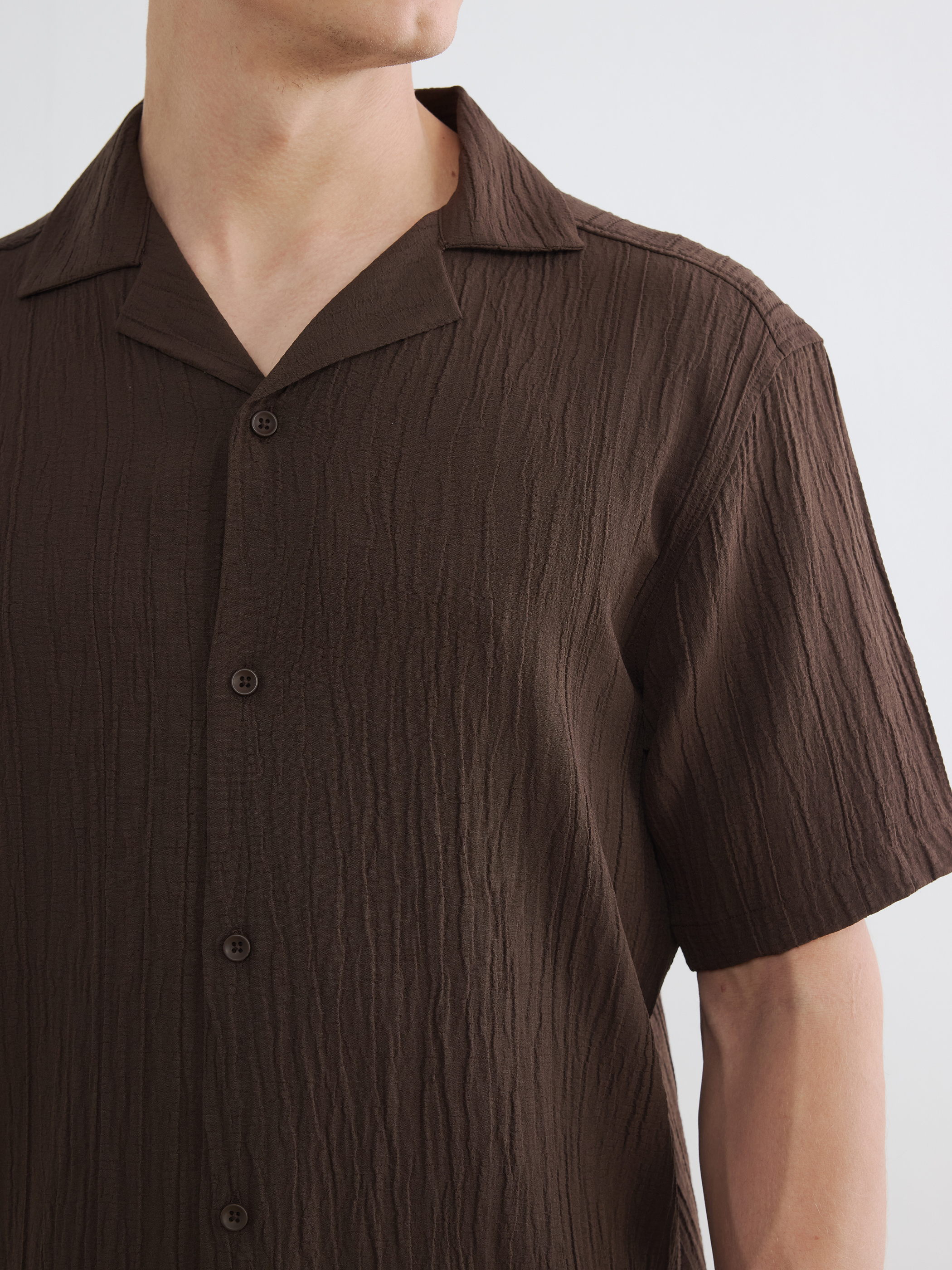 LCW Vision Regular Fit Krinkle Erkek Gömlek görsel 3