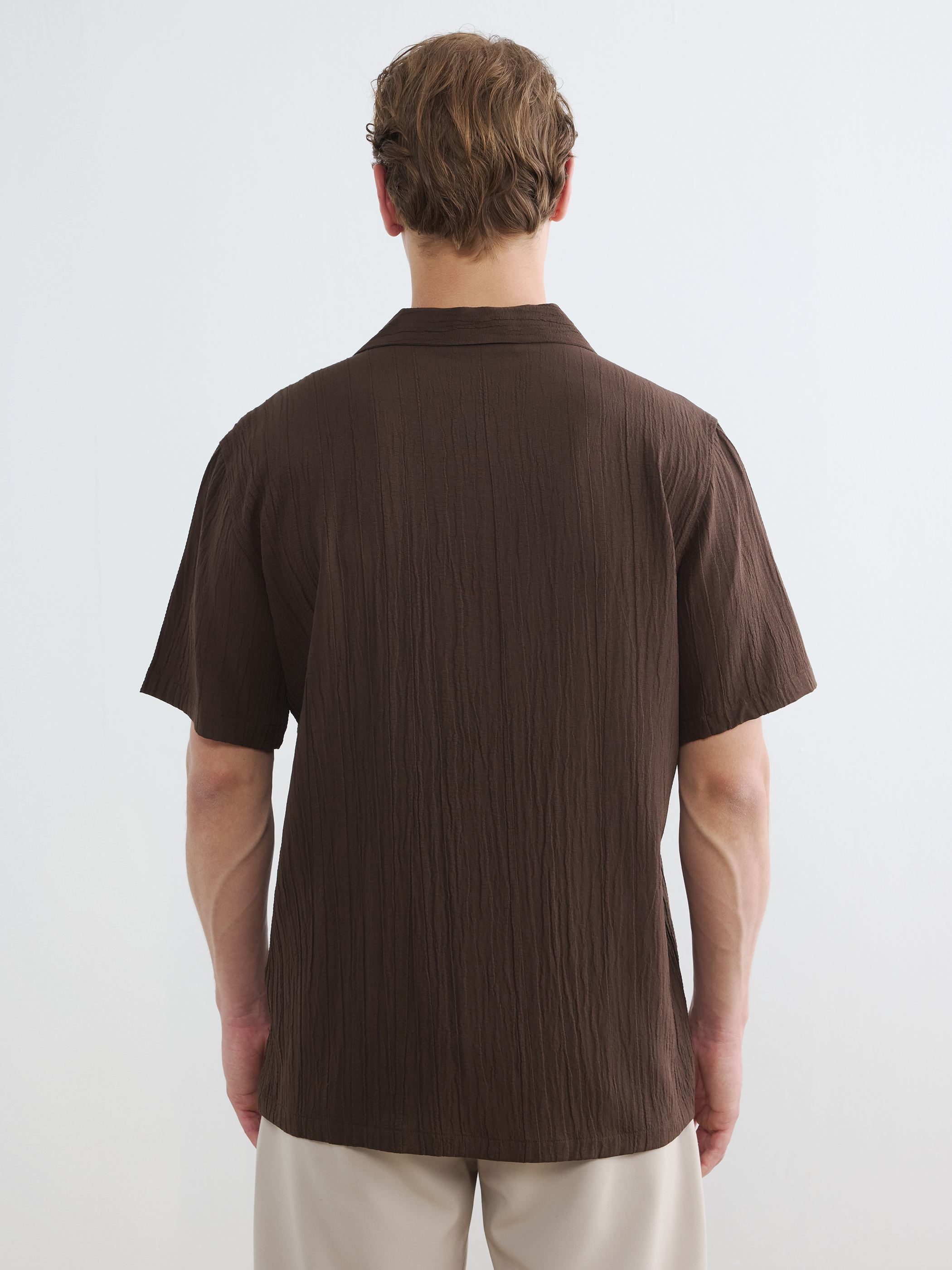 LCW Vision Regular Fit Krinkle Erkek Gömlek görsel 4