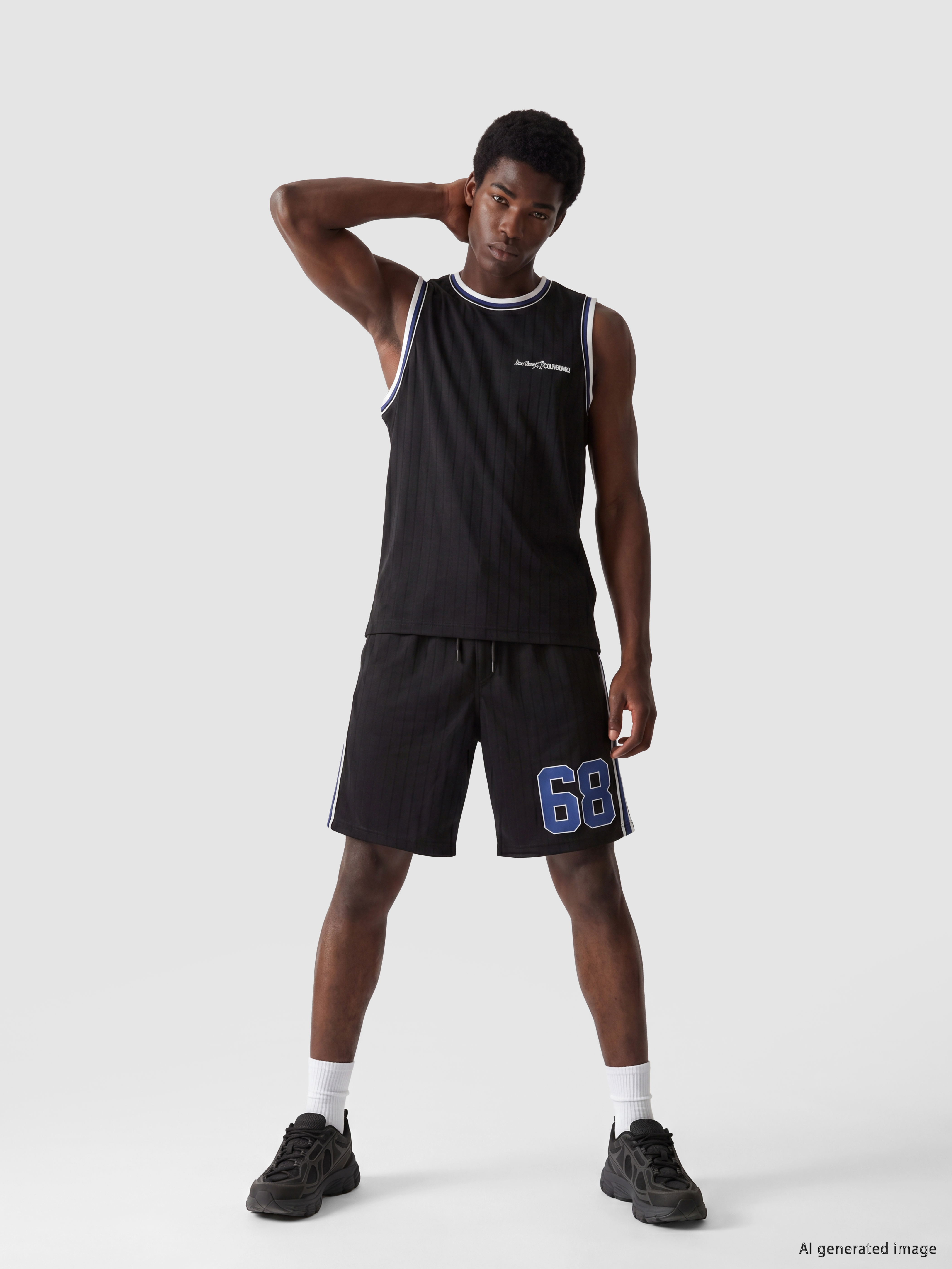 XSIDE Şeritli Loose Fit Erkek Şort