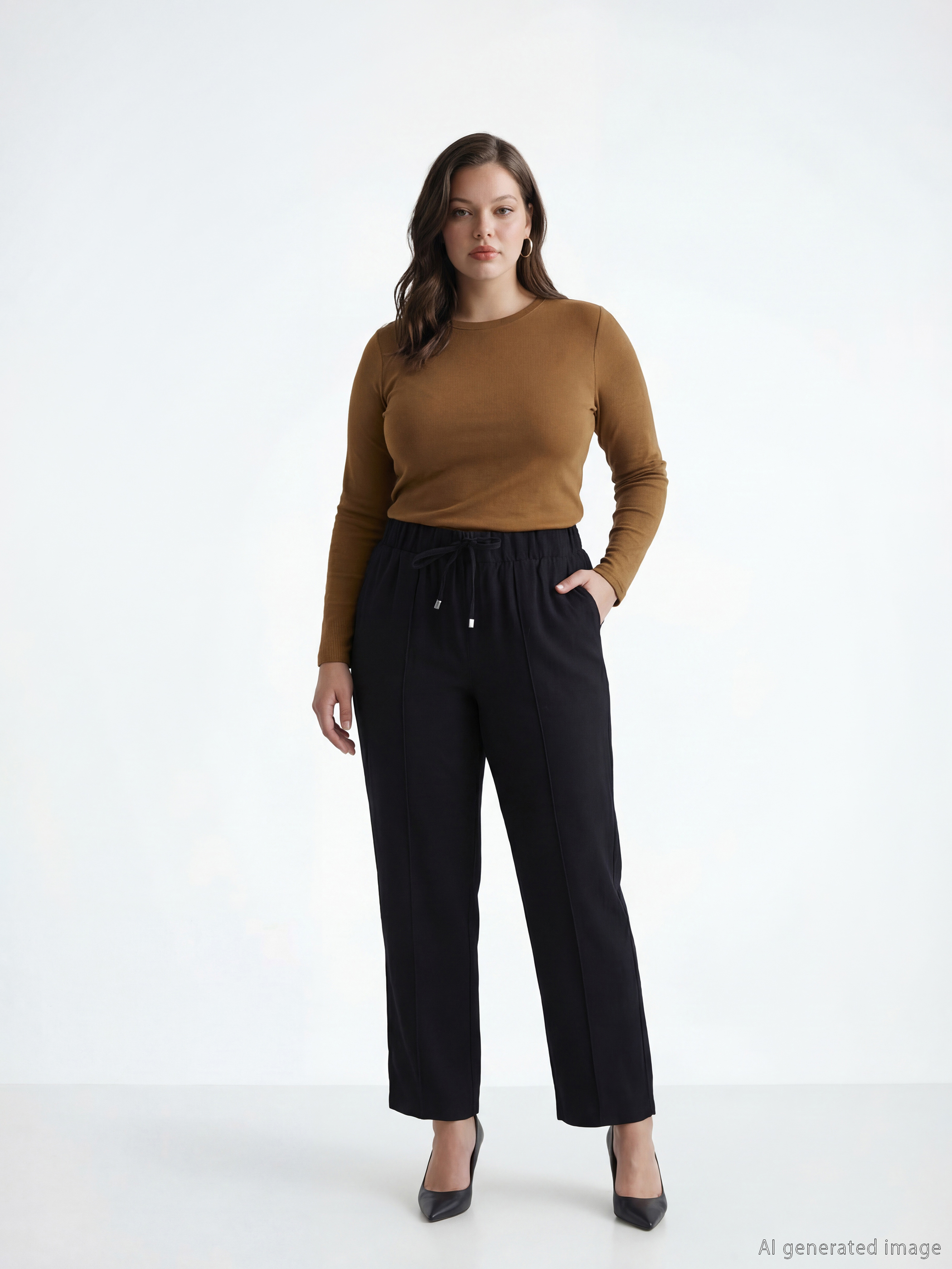 LCW EVERYDAY Beli Lastikli Kadın Pantolon görsel 2