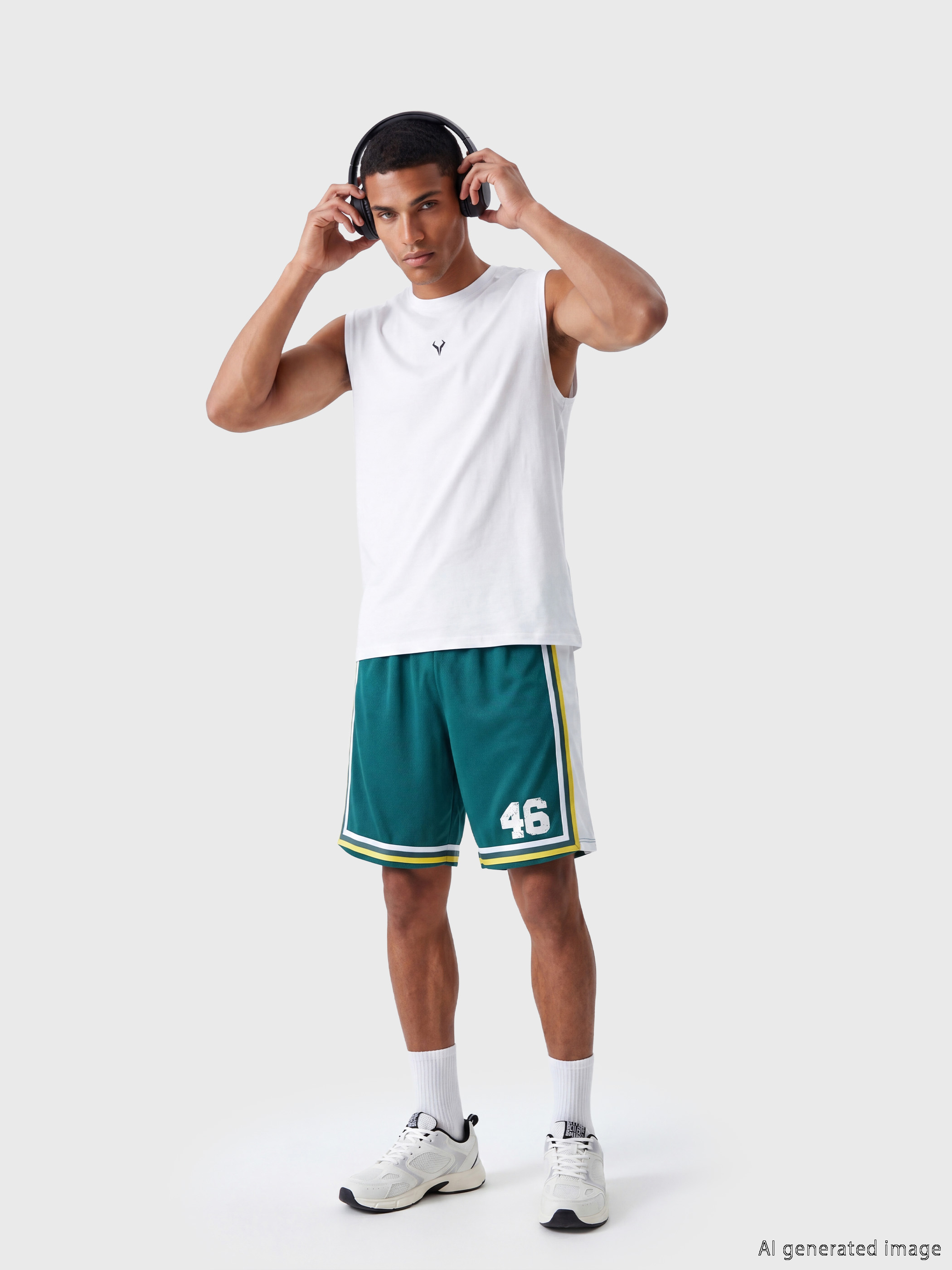 XSIDE ACTIVE Rahat Kalıp Baskılı Erkek Spor Şort