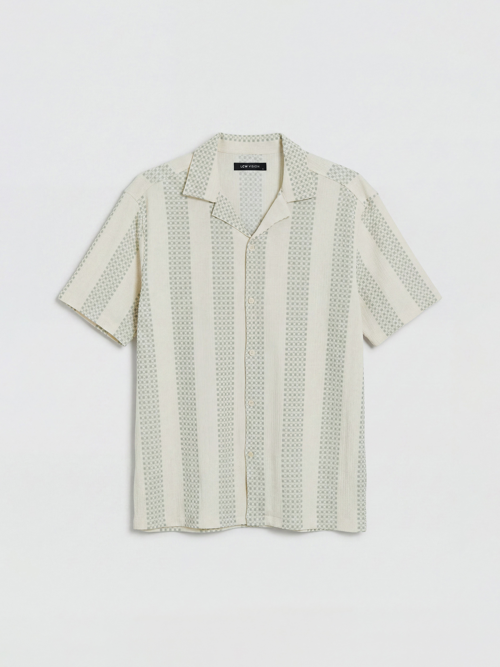 LCW Vision Regular Fit Desenli Erkek Gömlek görsel 5