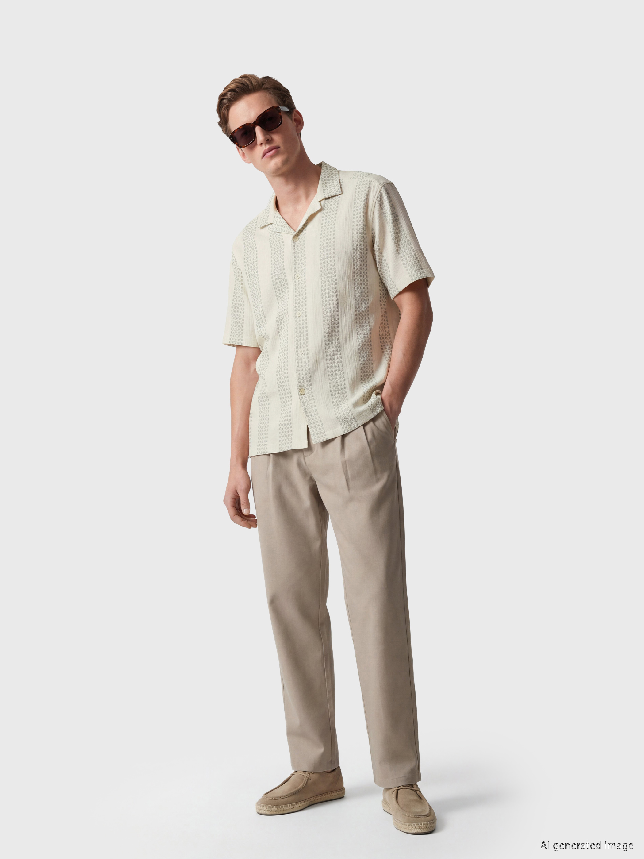 LCW Vision Regular Fit Desenli Erkek Gömlek görsel 2
