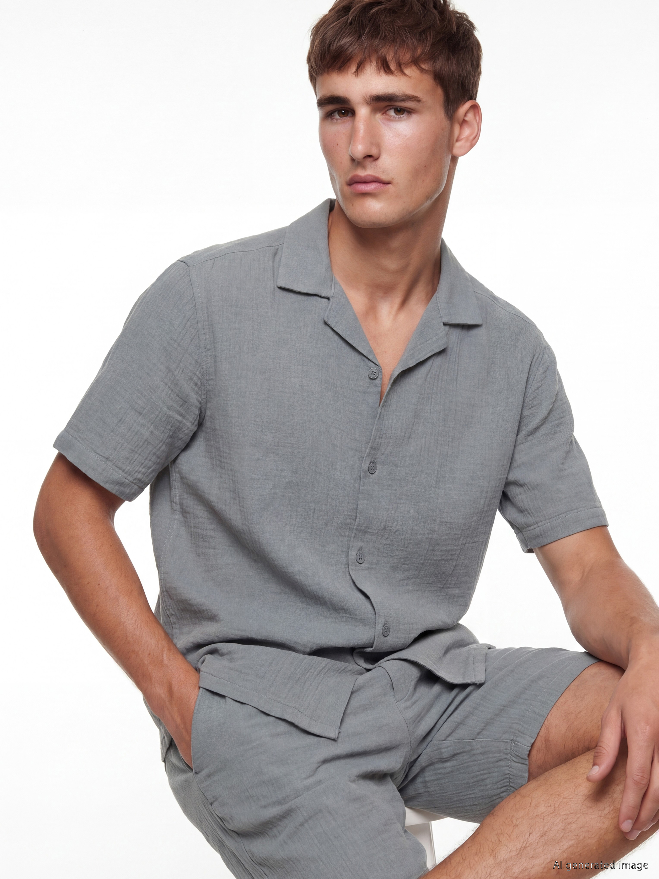 LCW Vision Regular Fit Müslin Erkek Gömlek