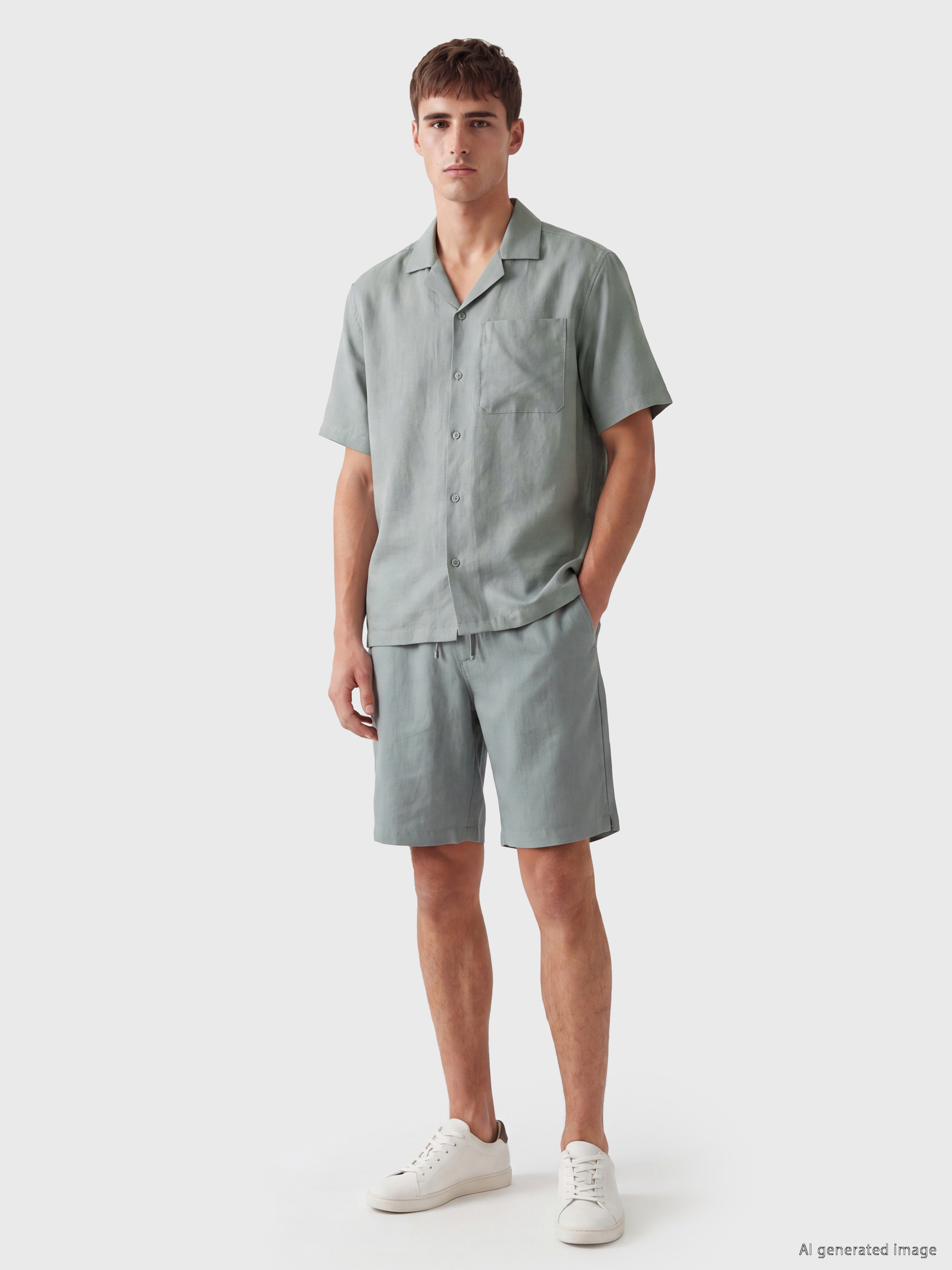LCW Vision Regular Fit Resort Yaka Erkek Gömlek görsel 3