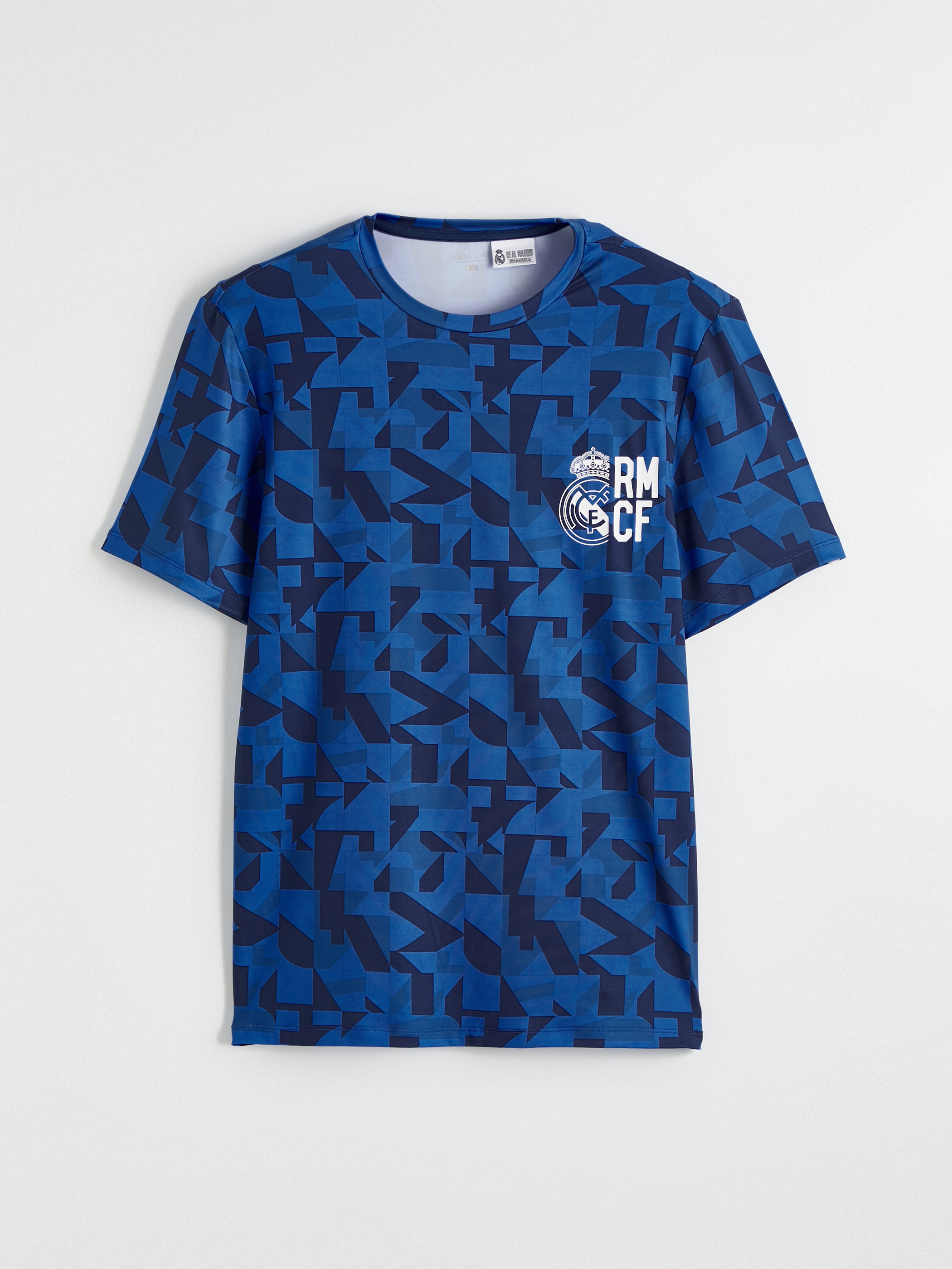 XSIDE ACTIVE Bisiklet Yaka Real Madrid Baskılı Erkek Spor Tişört görsel 5