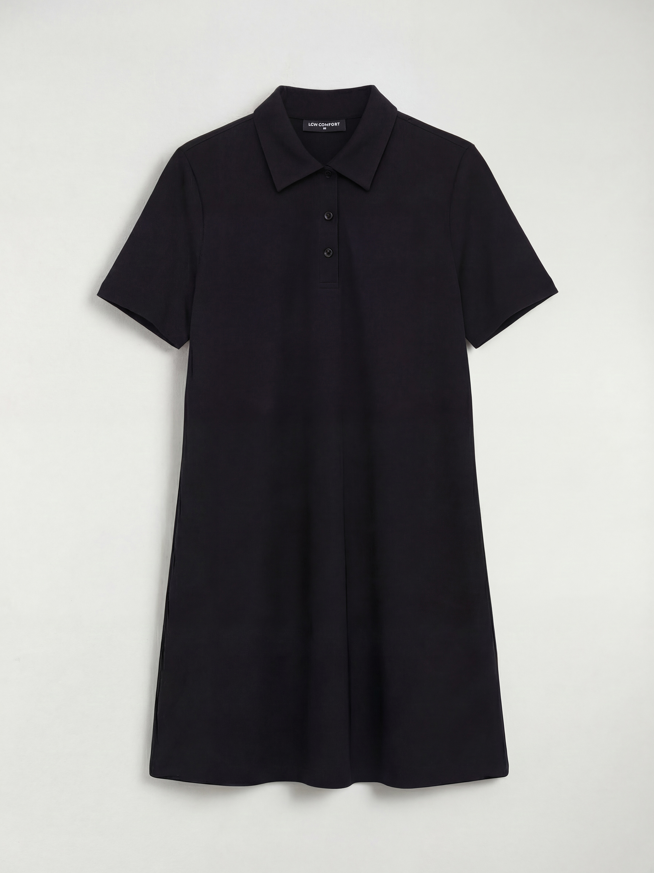 LCW Comfort Gömlek Yaka Mini Elbise görsel 5