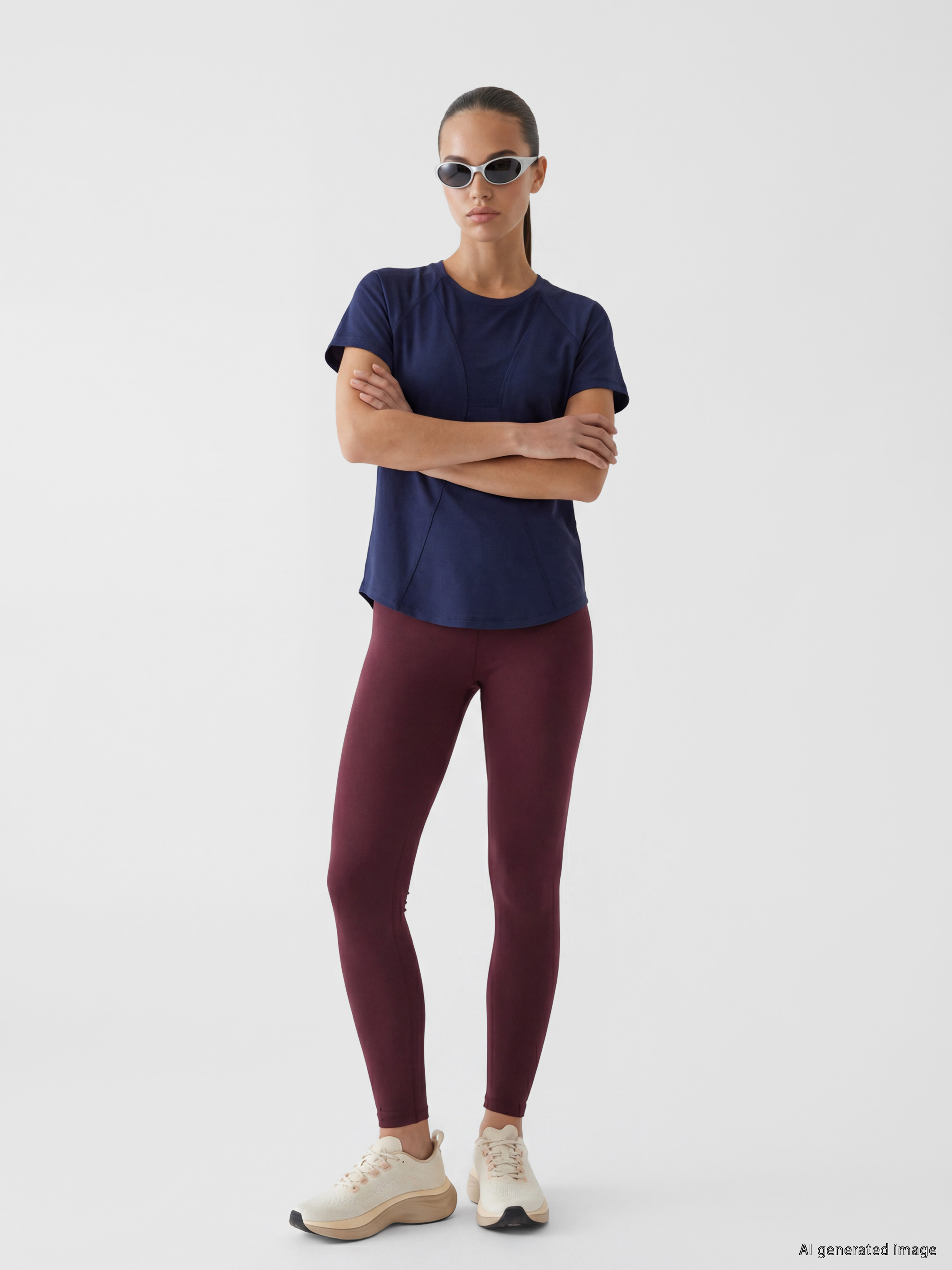 KOOR SPORT Beli Lastikli Kadın Spor Tayt