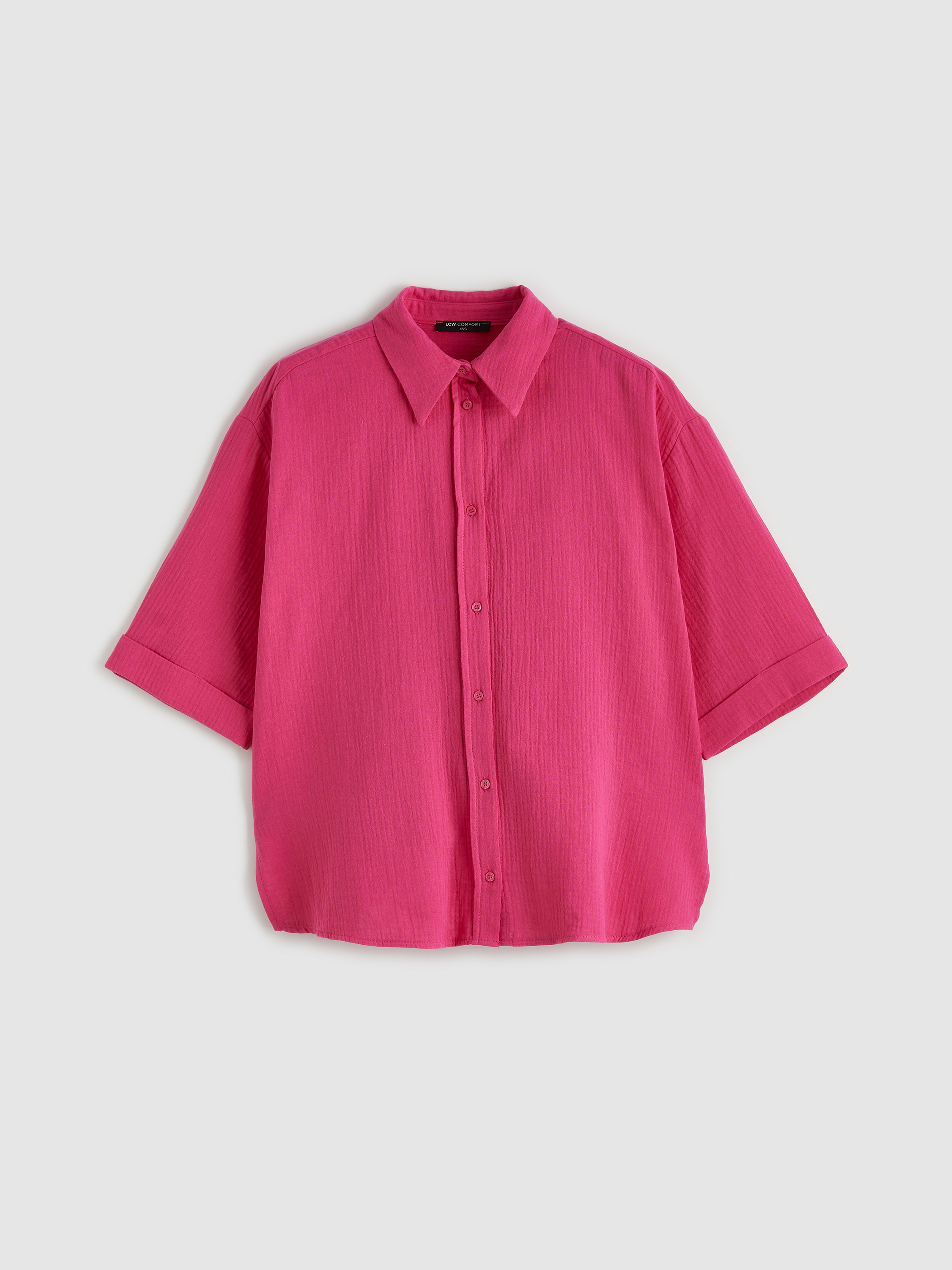 LCW Comfort Dokulu Oversize Müslin Kadın Gömlek görsel 5