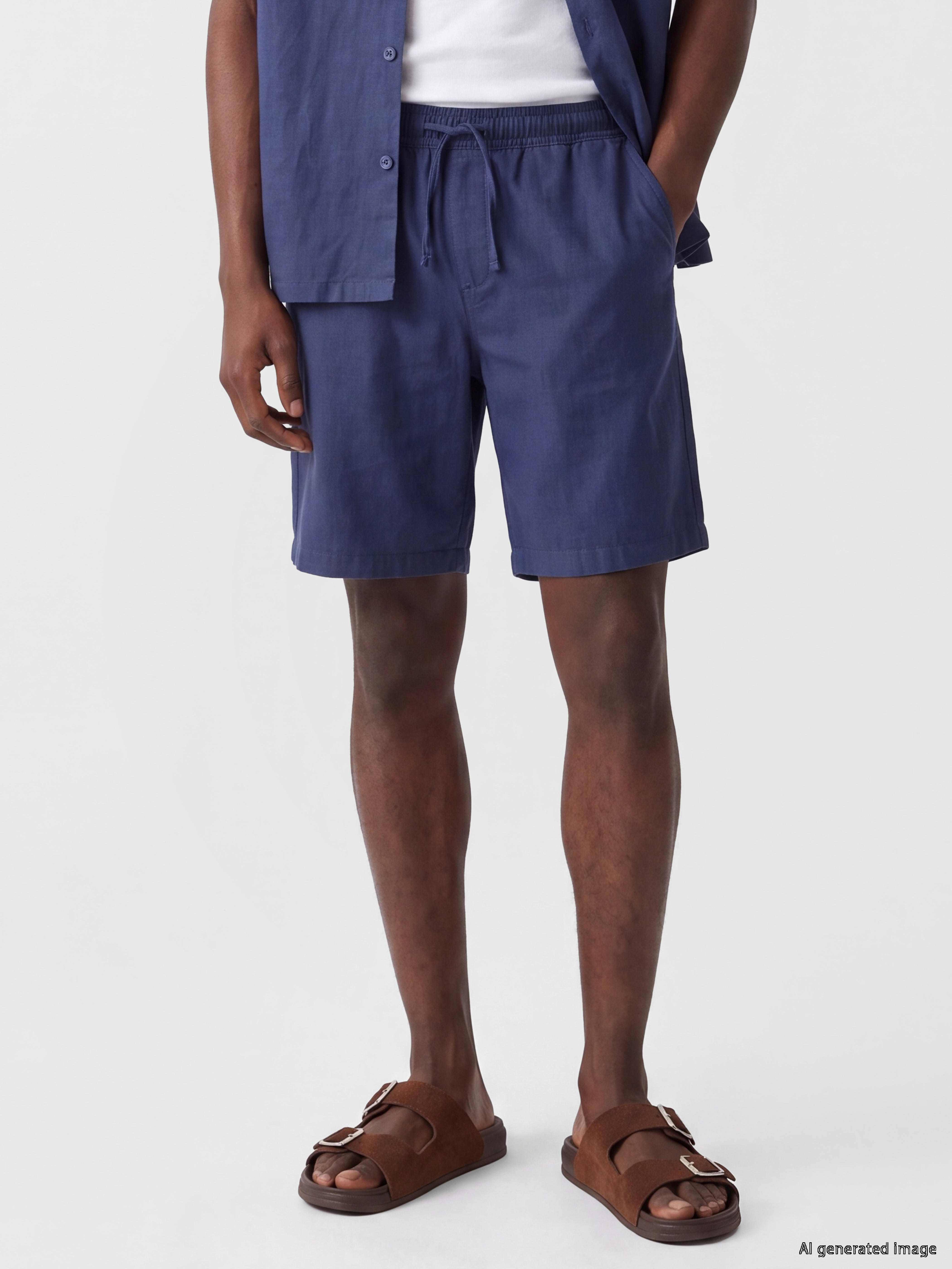 XSIDE Regular Fit Keten Görünümlü Erkek Şort
